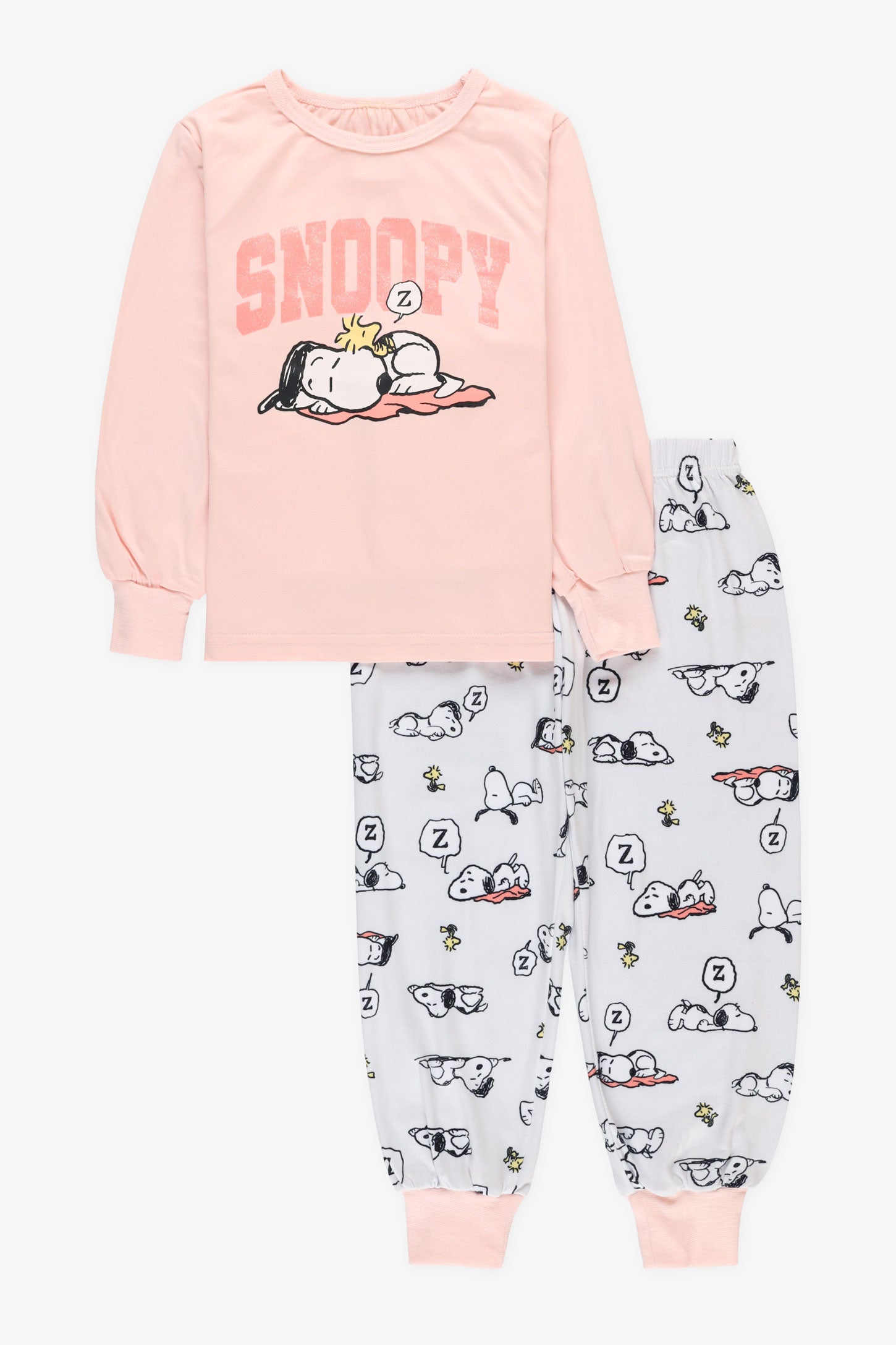 Ensemble pyjama 2 pièces Snoopy - Enfant fille && ROSE MULTI