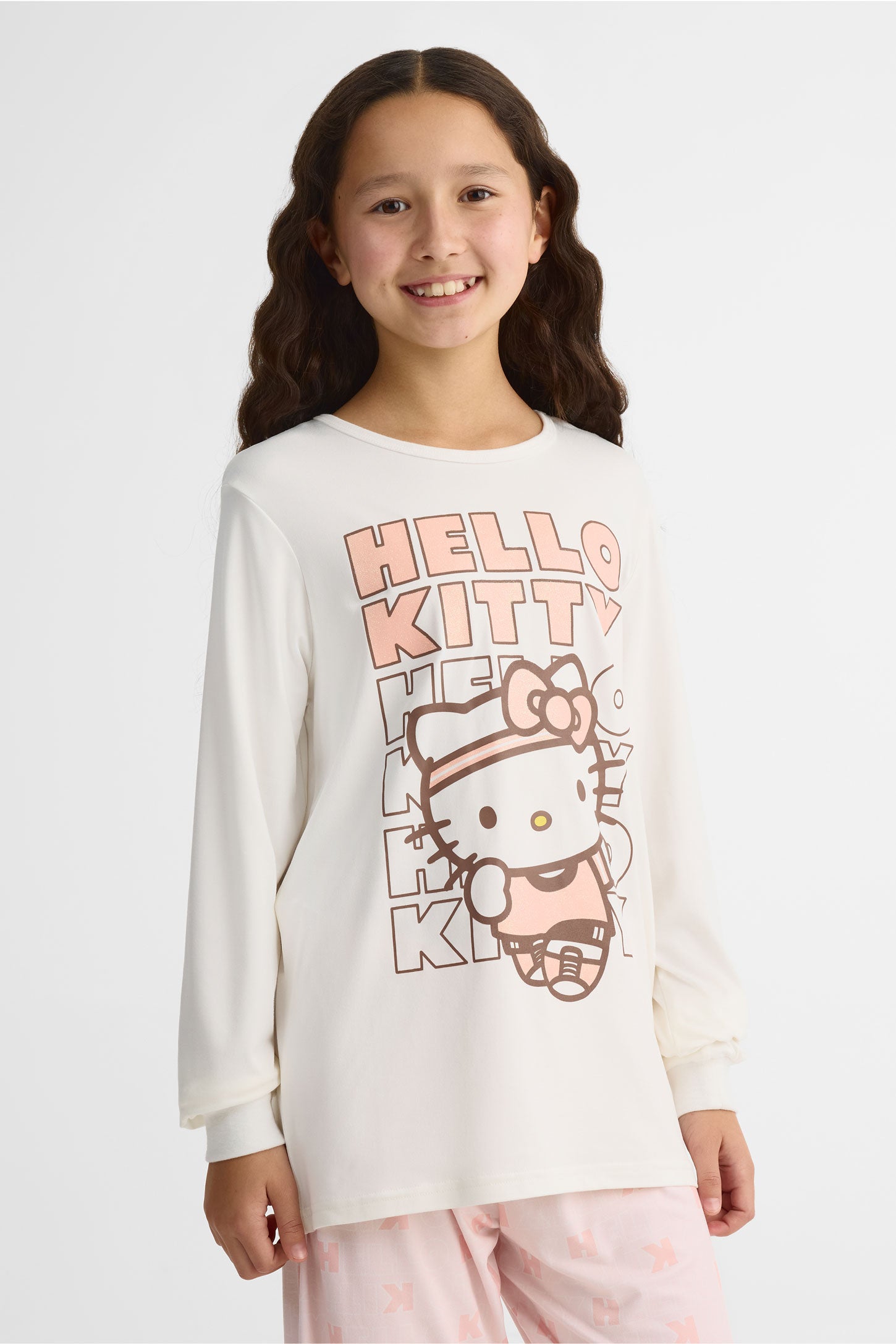 Ensemble pyjama 2 pièces Hello Kitty - Ado fille && BLANC CASSÉ/MULTI