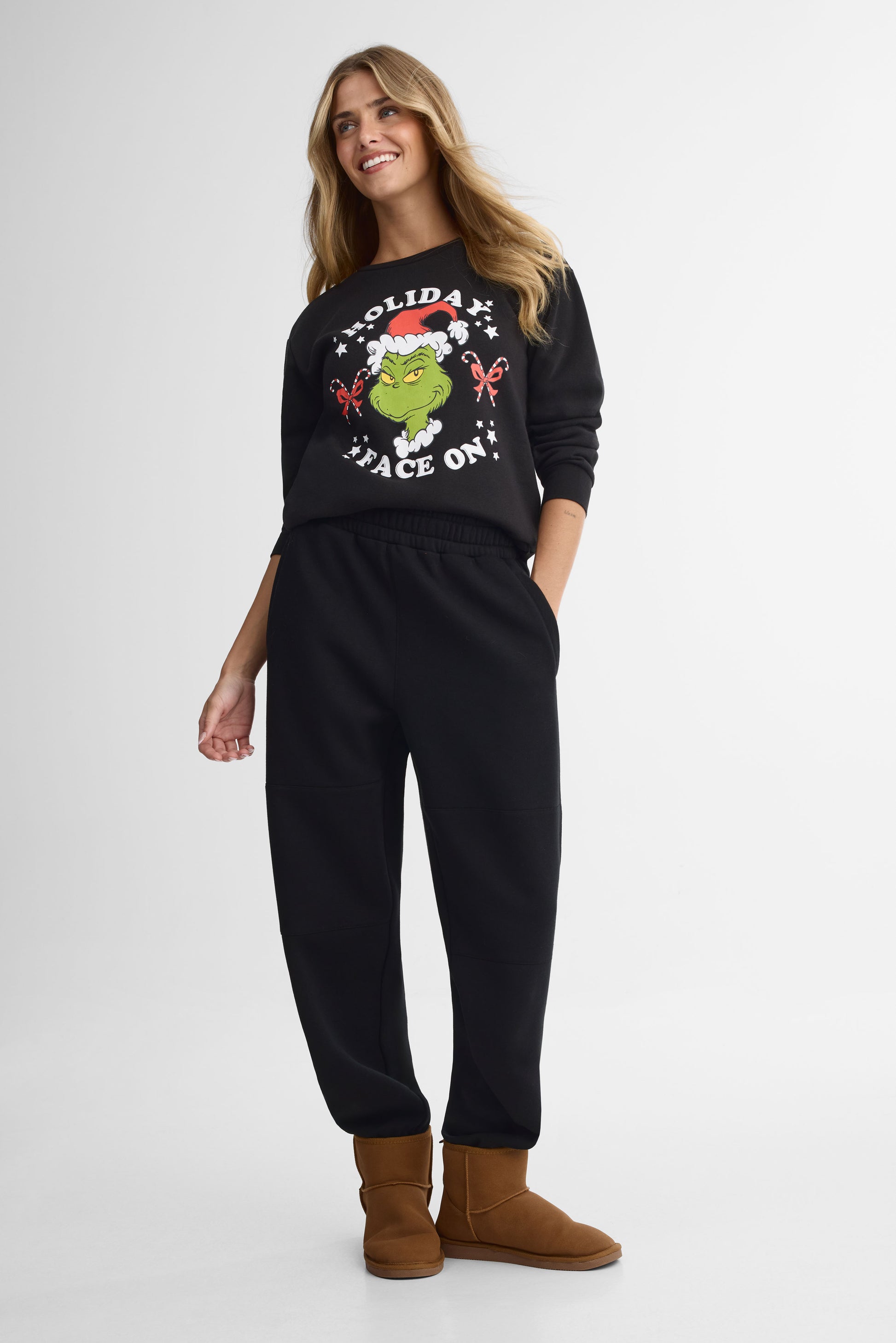 Chandail avec imprimé « The Grinch » – Jeune femme && NOIR