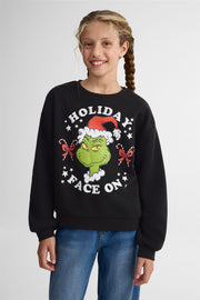 Chandail avec imprimé « The Grinch » – Ado fille && NOIR