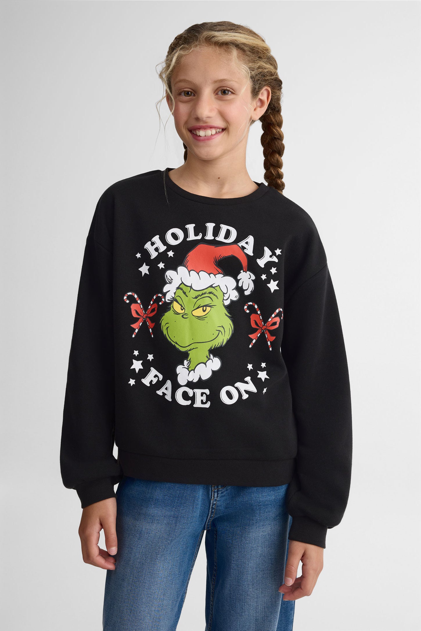 Chandail avec imprimé « The Grinch » – Ado fille && NOIR