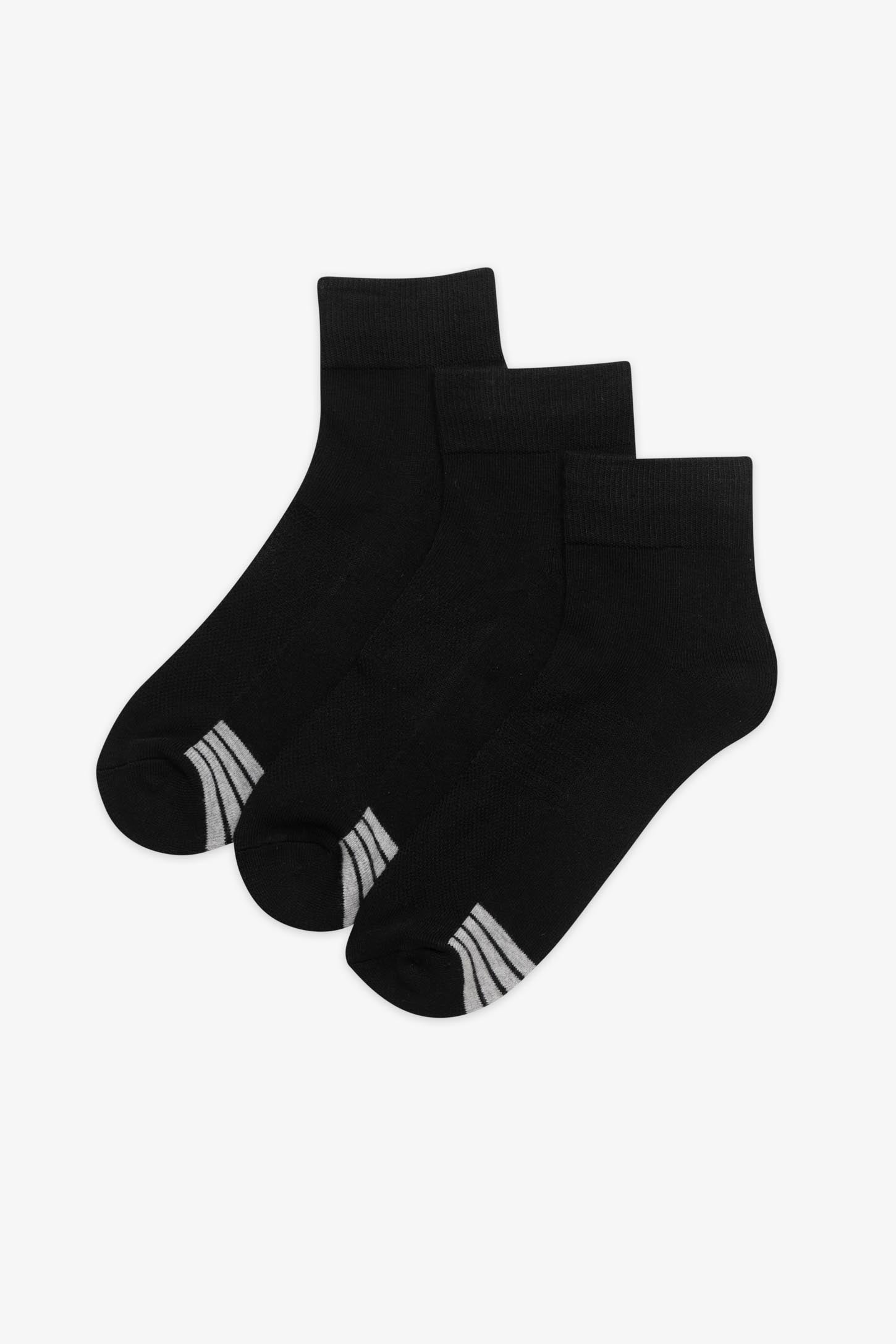 Chaussettes hautes 3 paires - Homme && NOIR