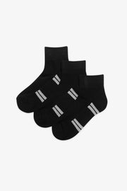 Chaussettes hautes 3 paires - Ado fille && NOIR