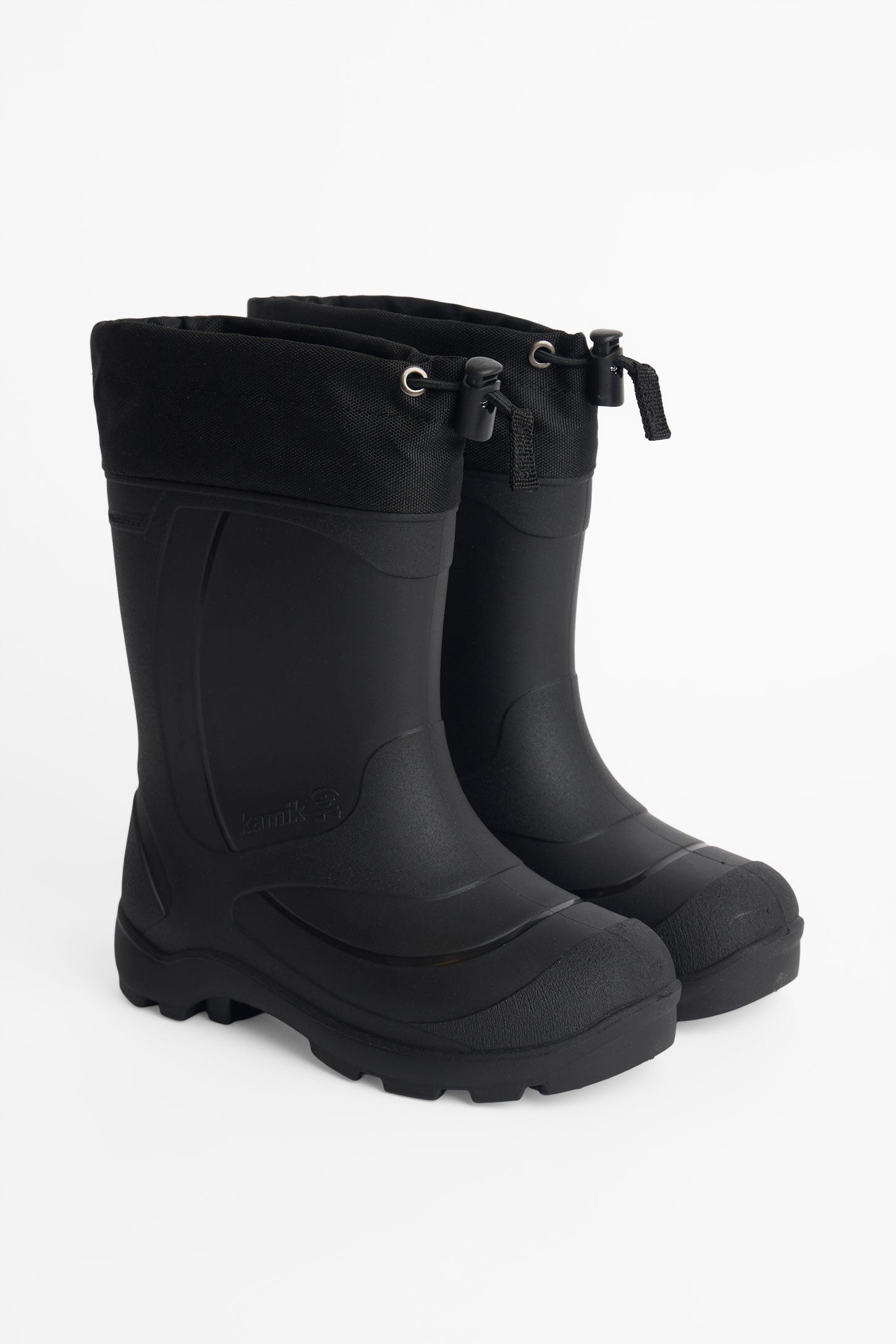 Botte d'hiver caoutchouc feutre - Enfant garçon && NOIR