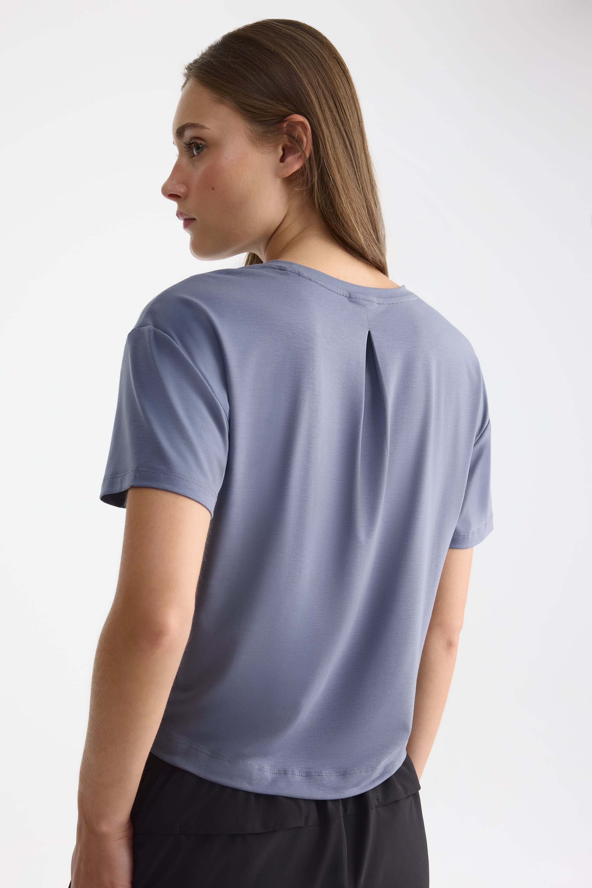 Camisole ajustée hi-low en Tencel - Femme && GRIS