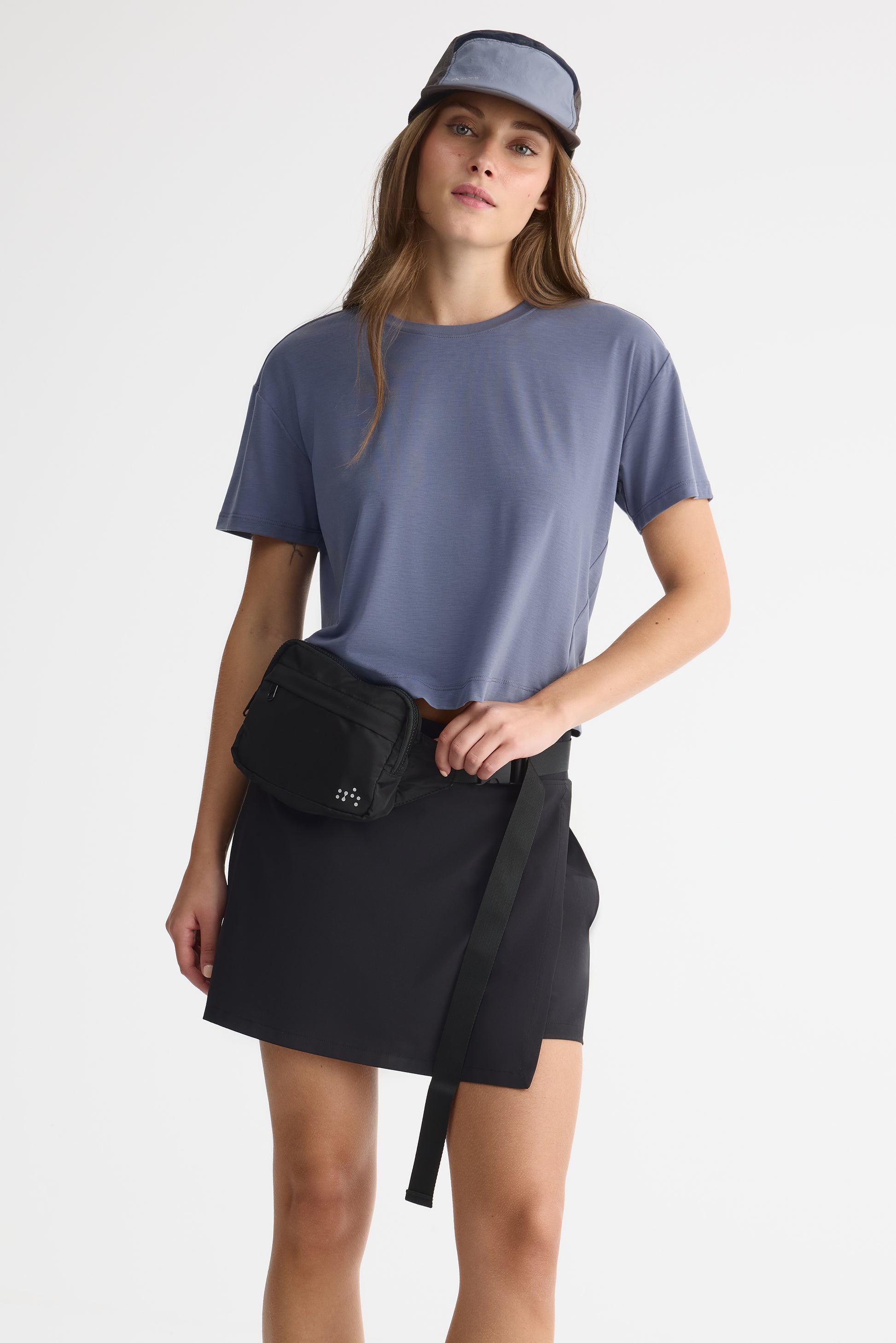 Camisole ajustée hi-low en Tencel - Femme && GRIS