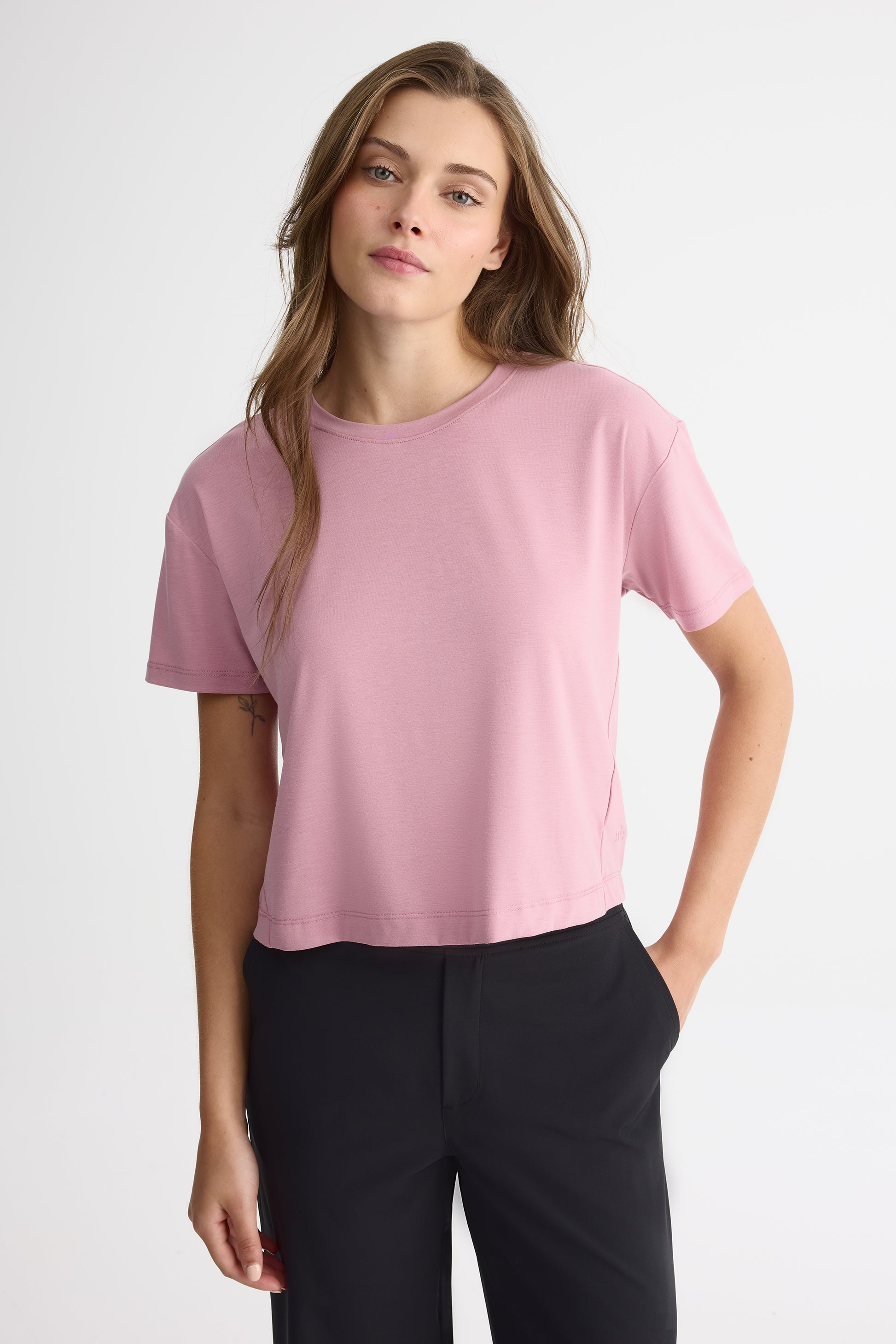Camisole ajustée hi-low en Tencel - Femme && LILAS