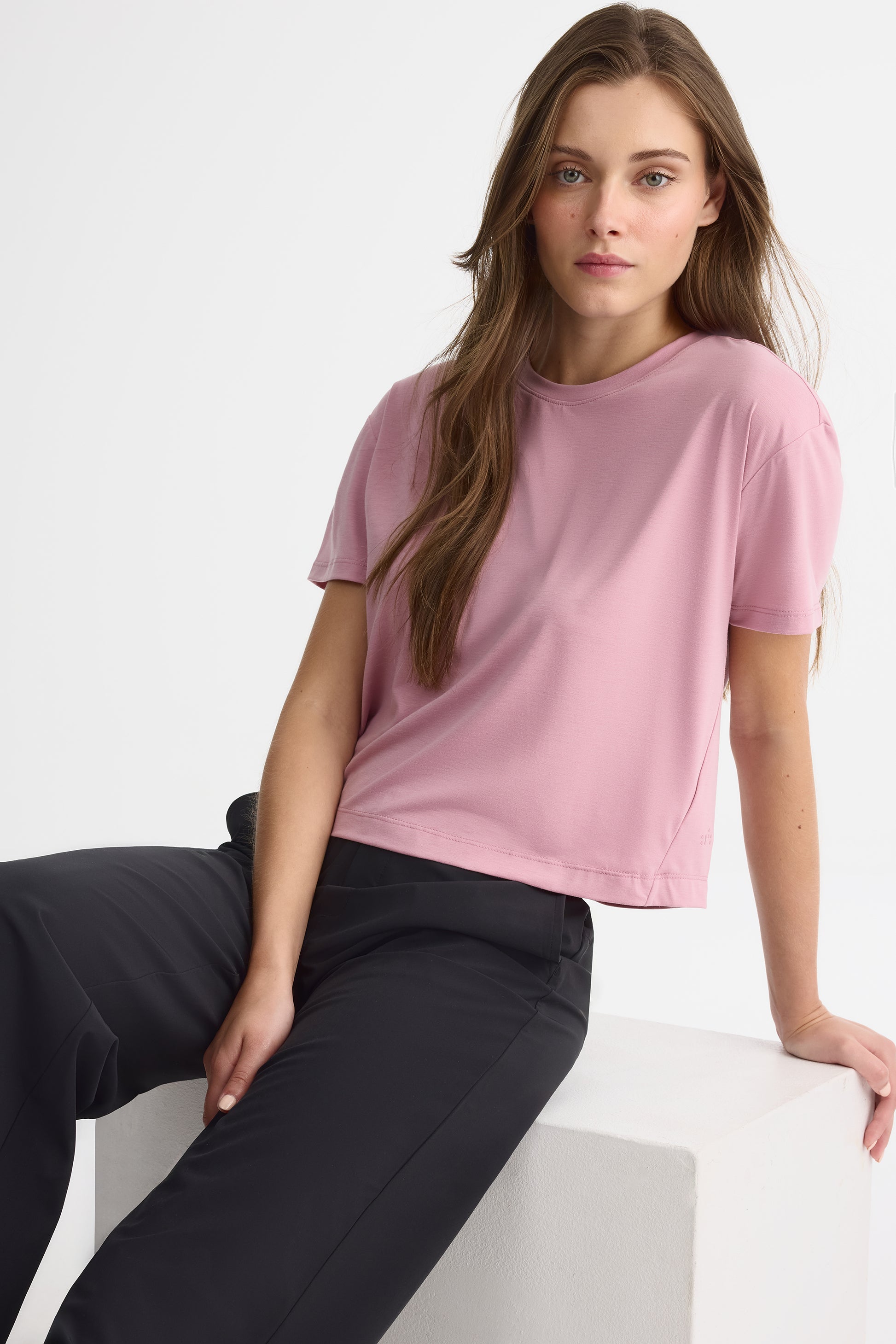 Camisole ajustée hi-low en Tencel - Femme && LILAS