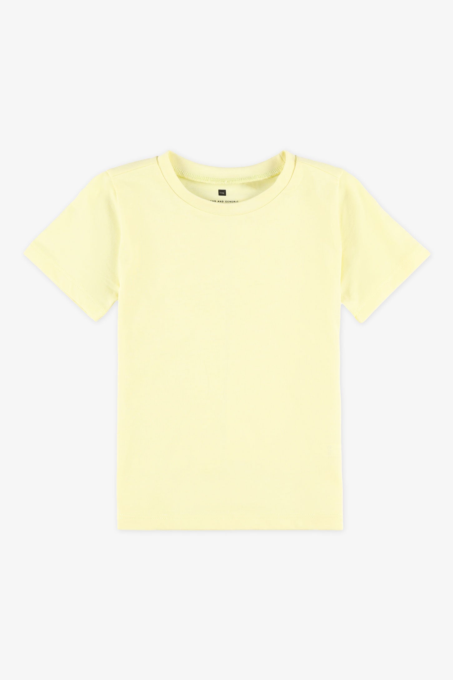 T-shirt col rond coupe droite – Bébé garçon && JAUNE