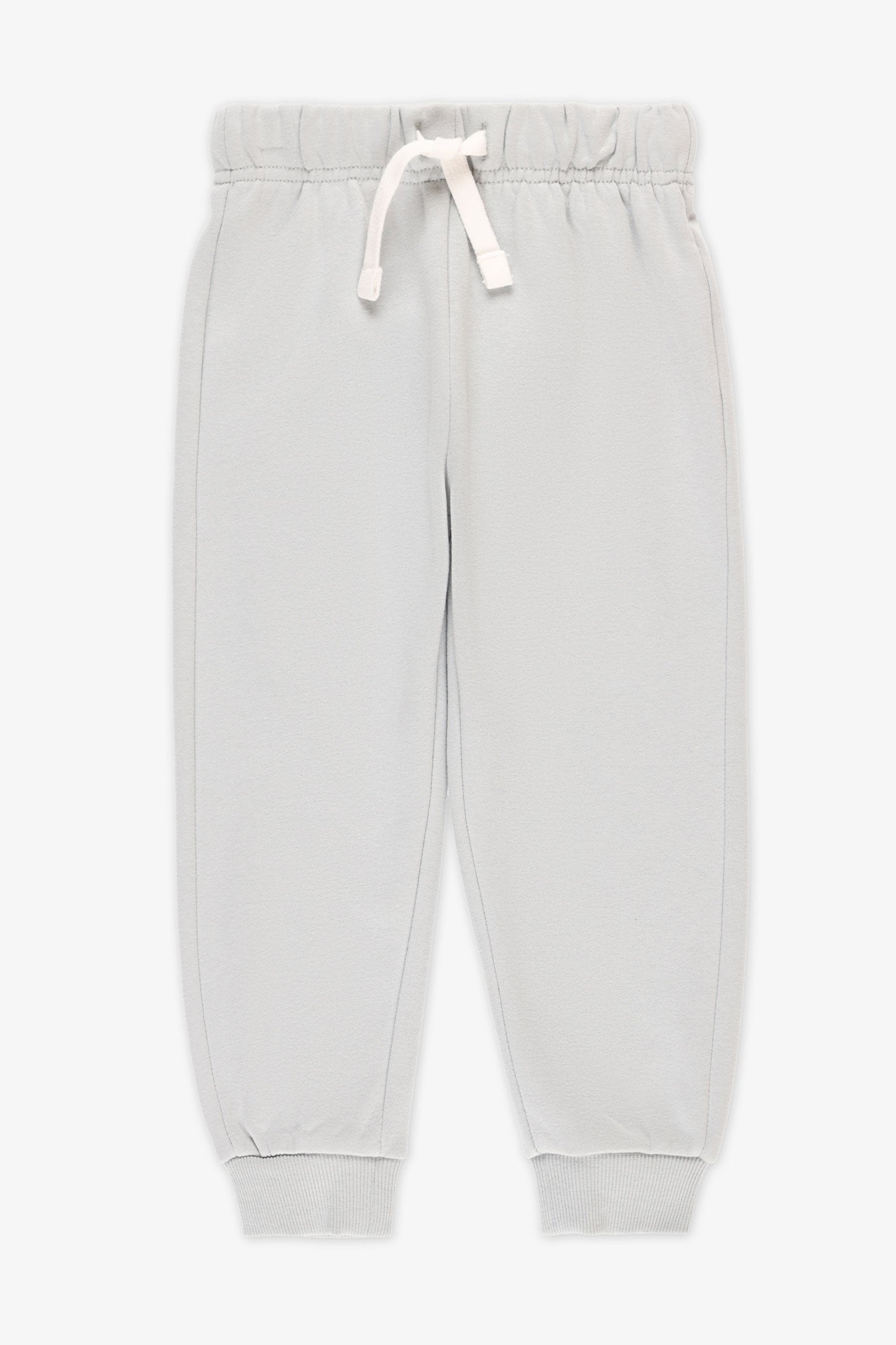 Pantalon élastique uni en coton polaire - Bébé garçon && GRIS
