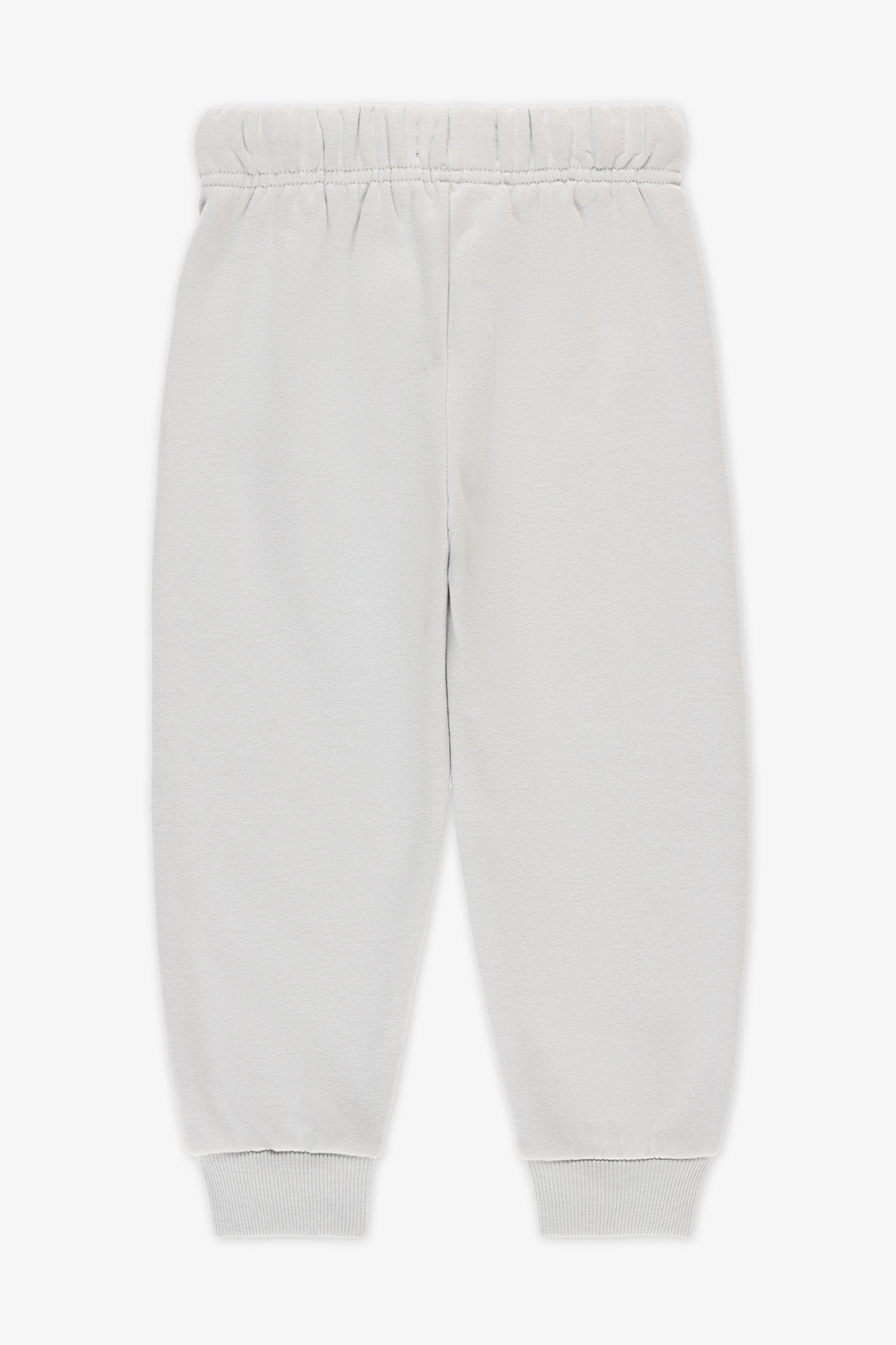 Pantalon élastique uni en coton polaire - Bébé garçon && GRIS