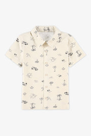 Chemise M/courtes imprimée en popeline - Bébé garçon && BEIGE/MULTI