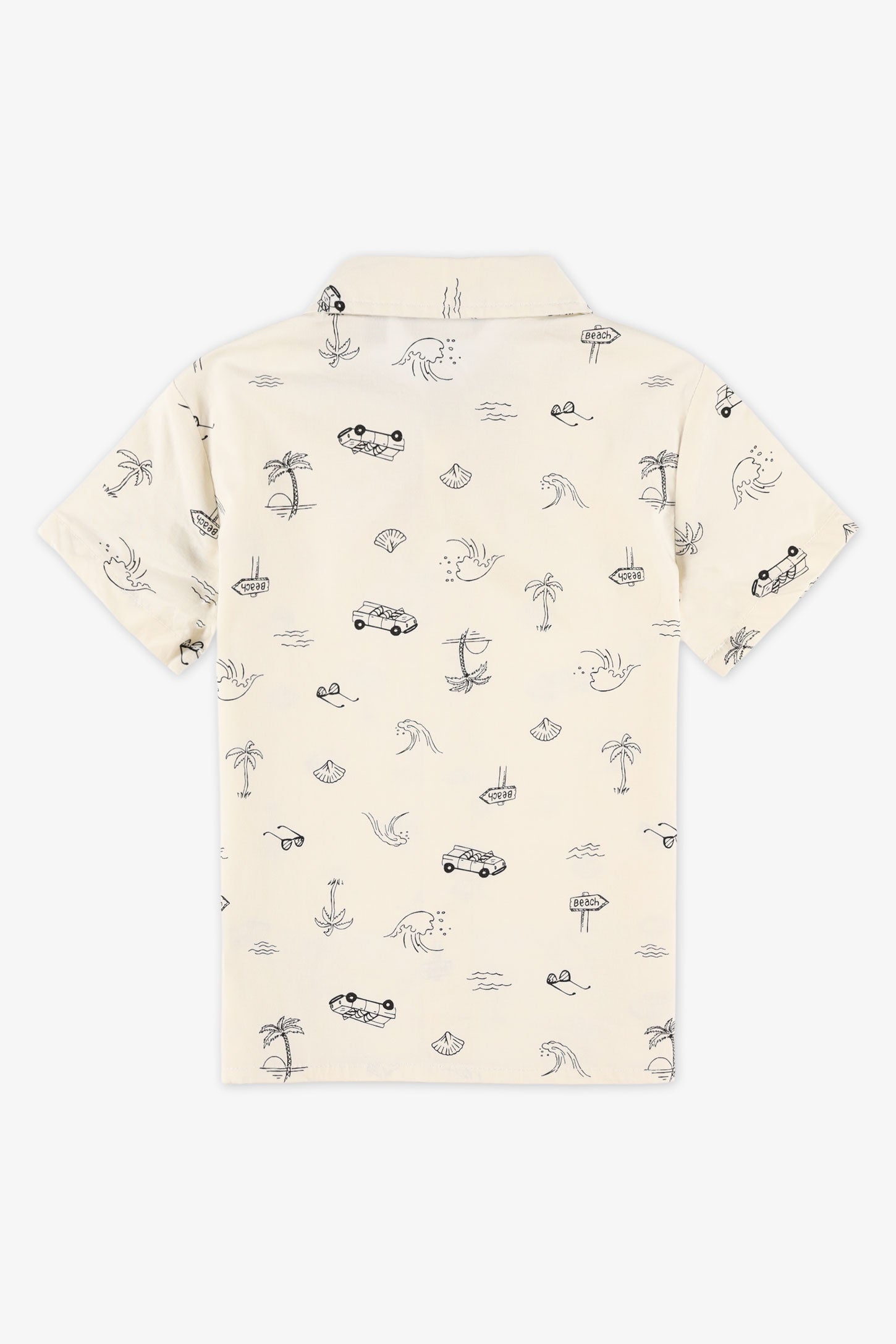 Chemise M/courtes imprimée en popeline - Bébé garçon && BEIGE/MULTI