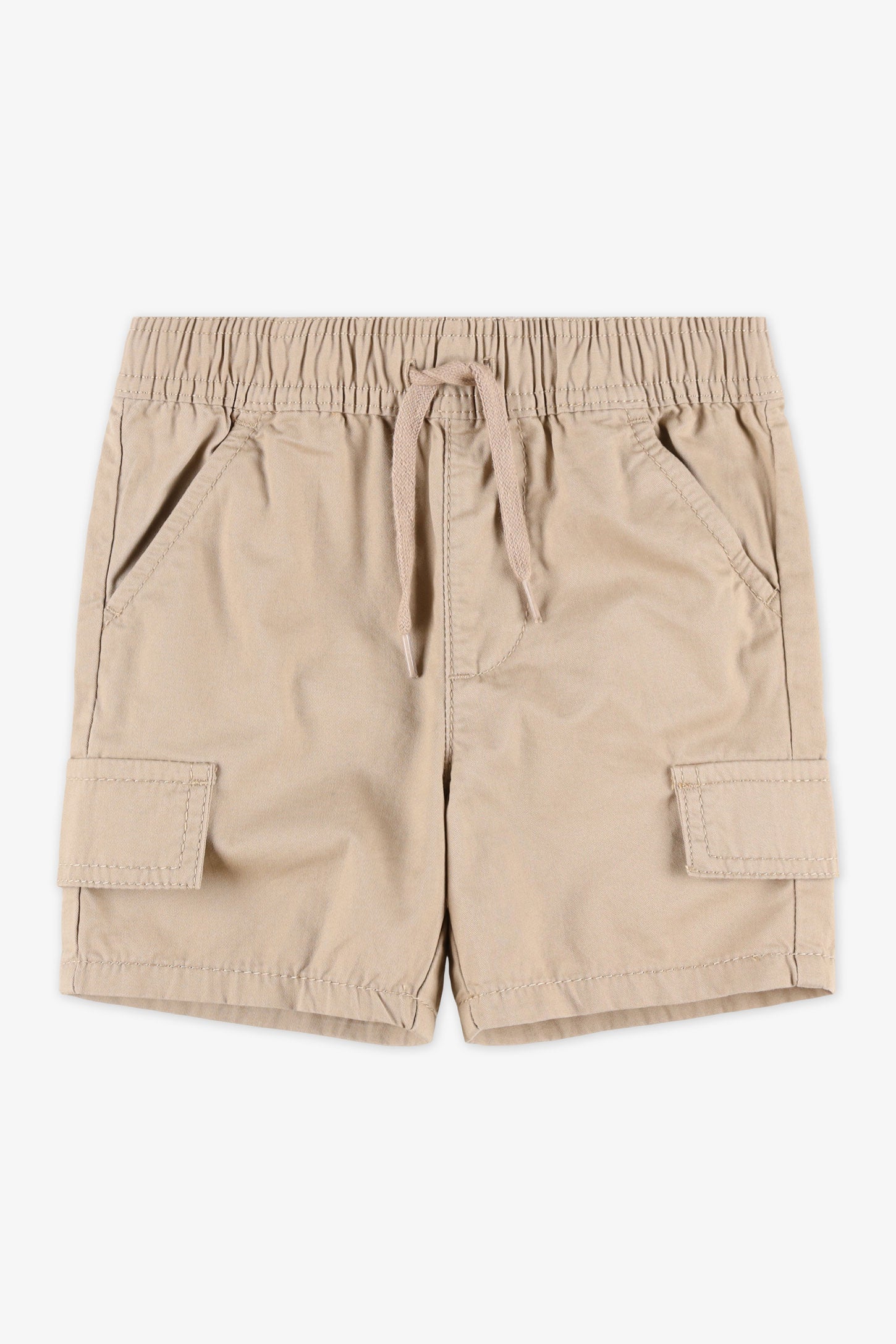 Short élastique à cordon - Bébé garçon && TAUPE