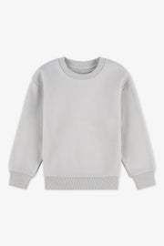 Chandail ouaté col rond, manches longues - Enfant garçon && GRIS