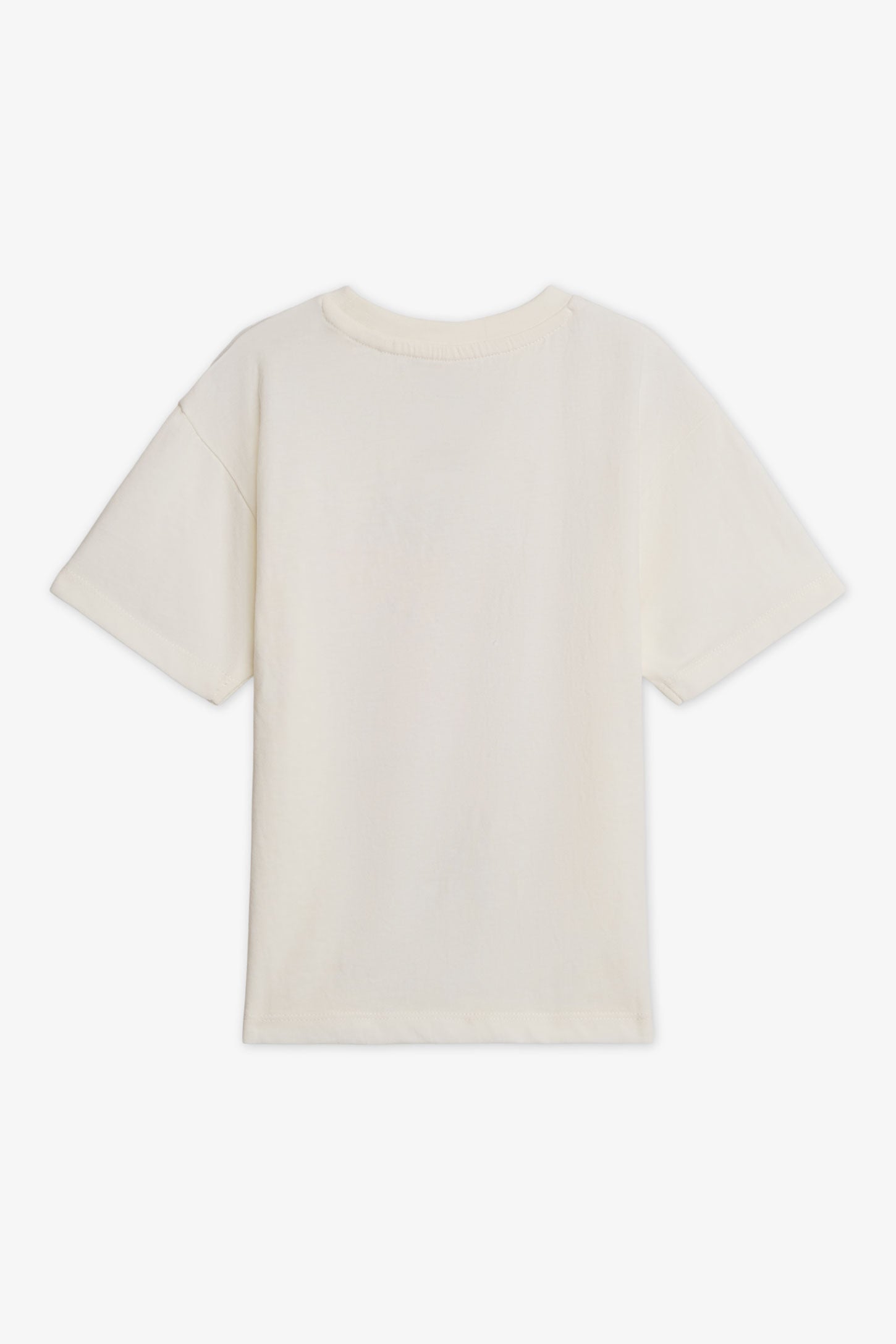 T-shirt col rond boxy uni – Enfant garçon 2/20$ && BLANC