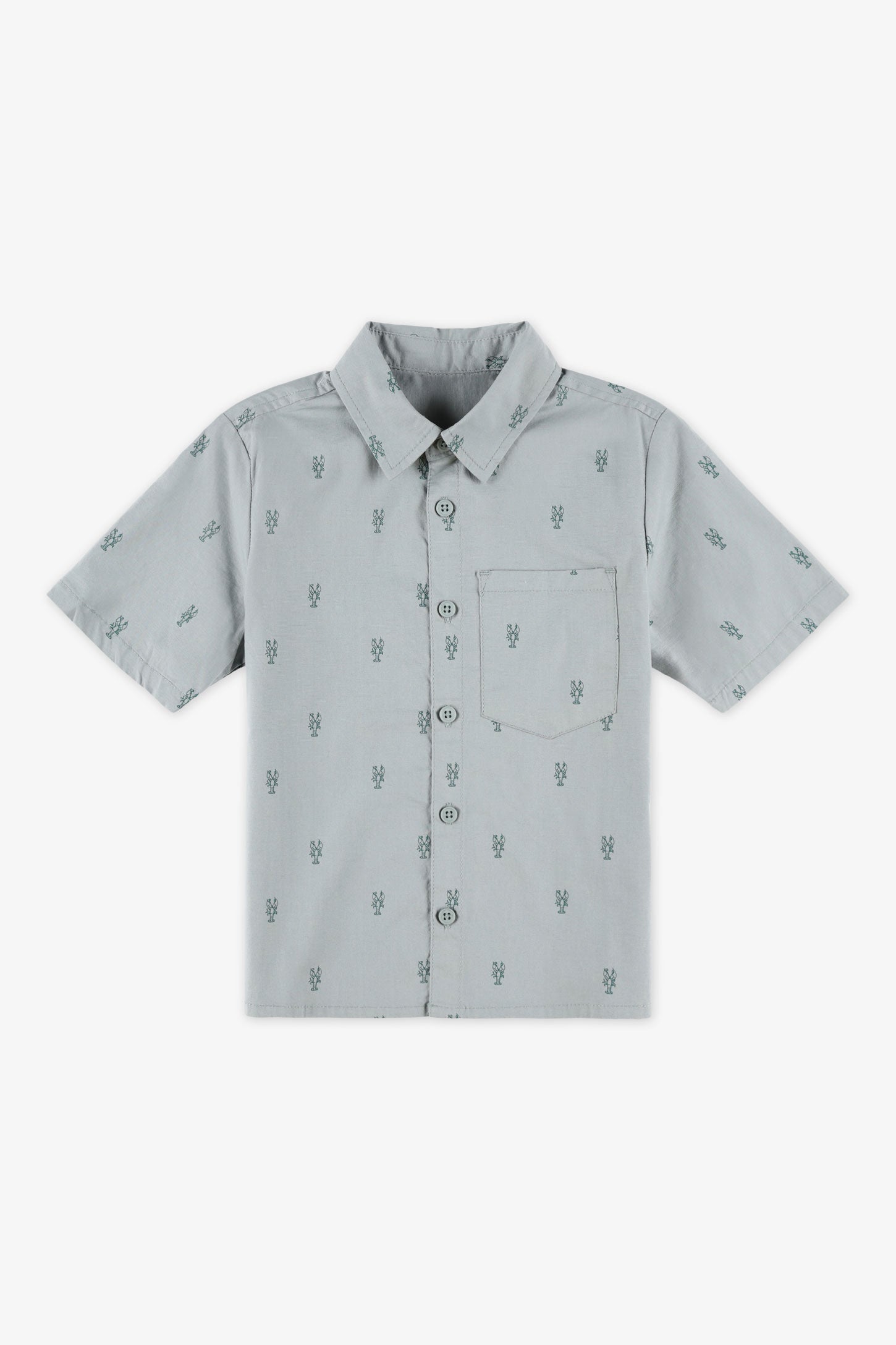 Chemise M/courtes imprimée - Enfant garçon && BLEU MULTI