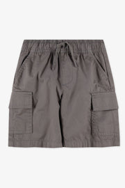 Short bermuda élastique avec poches - Enfant garçon && CHARBON