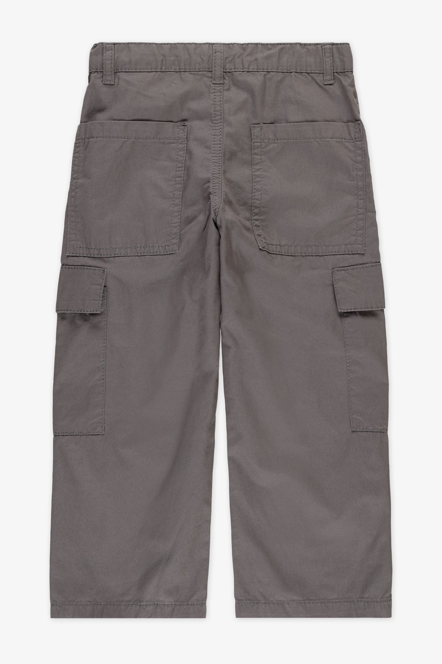 Pantalon cargo ajustable en coton - Enfant garçon && CHARBON