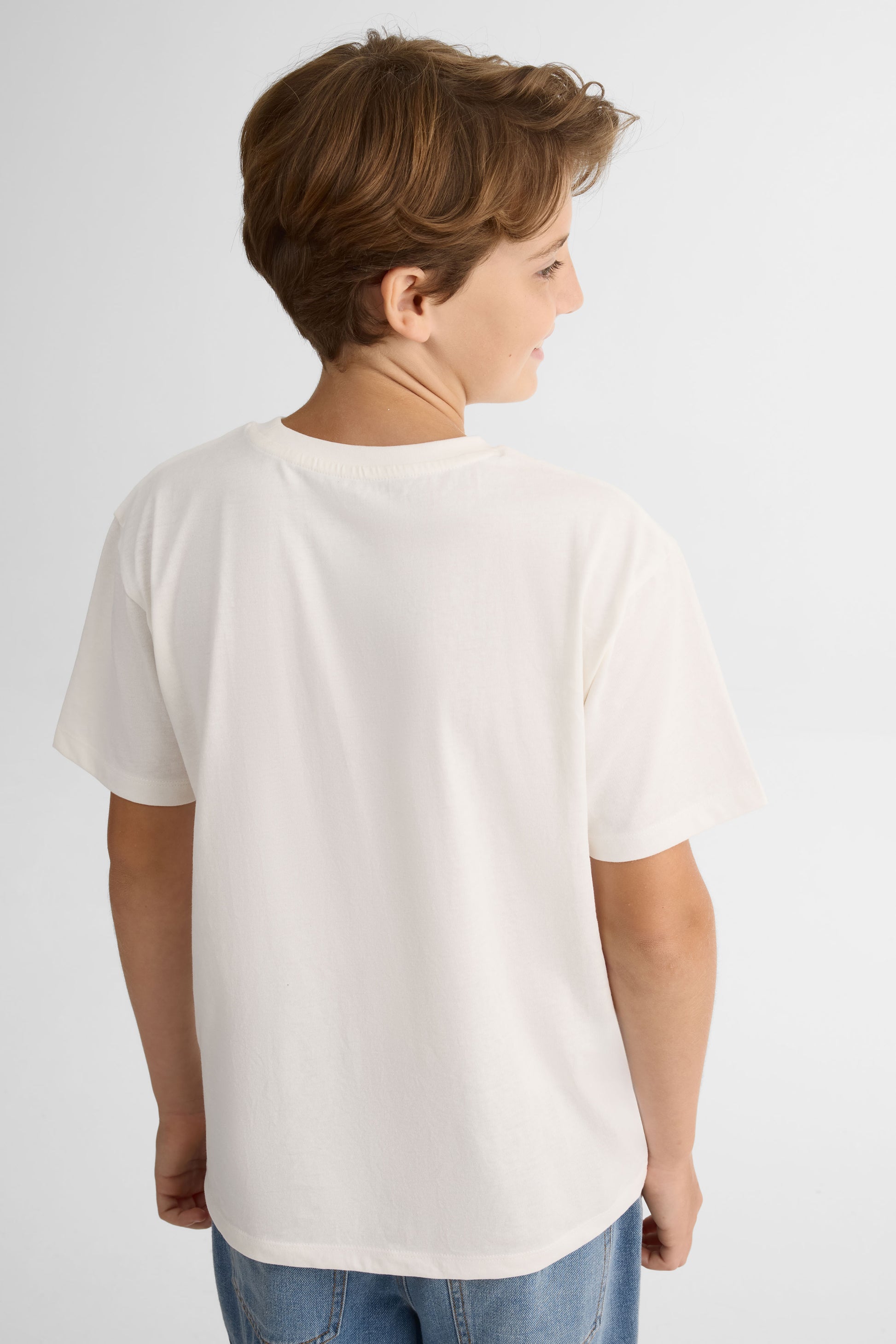 Chandail m/courtes uni imprimé – Ado garçon 2/25$ && BLANC