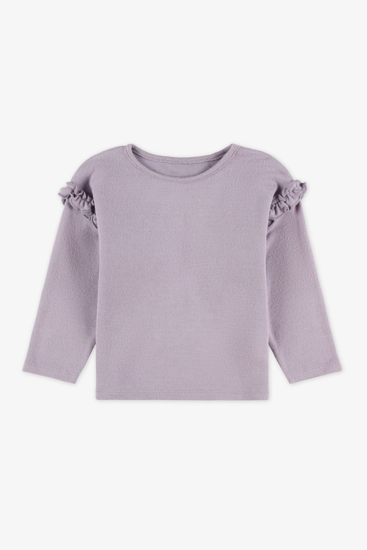 Chandail léger à manches longues – Bébé fille && LAVANDE