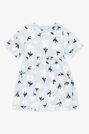 Robe manches courtes en jersey extensible - Bébé fille && BLEU MULTI