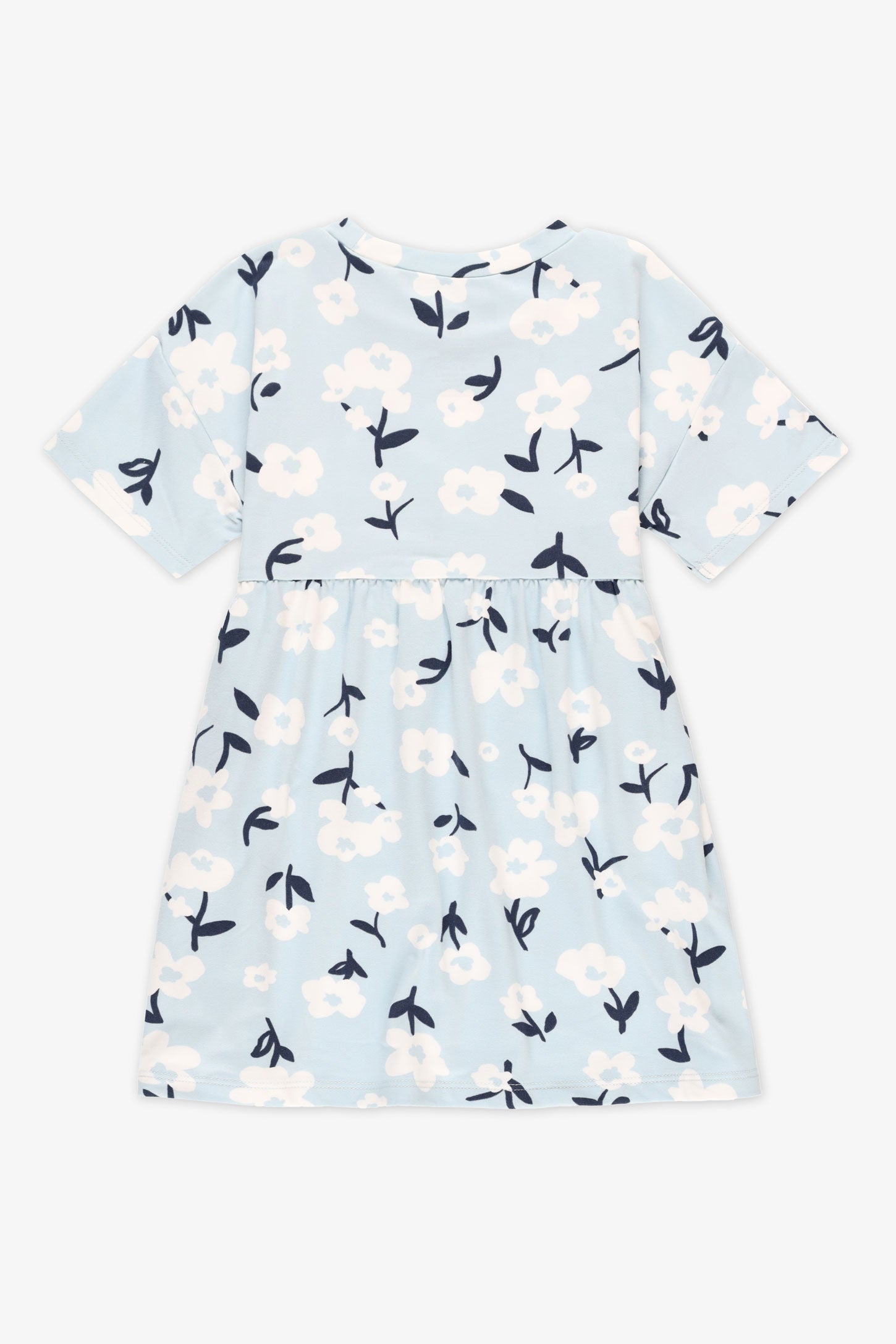 Robe manches courtes en jersey extensible - Bébé fille && BLEU MULTI