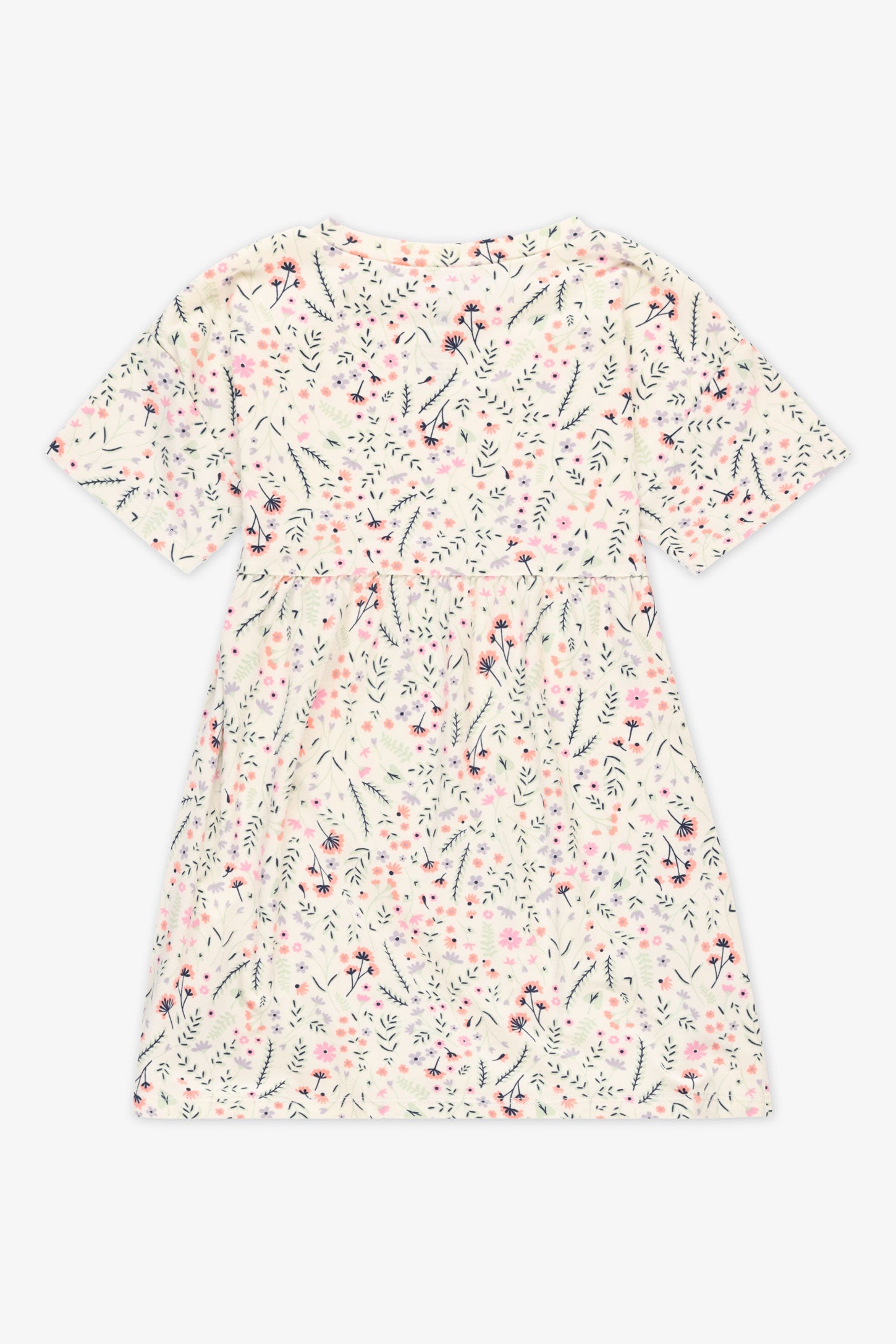 Robe manches courtes en jersey extensible - Bébé fille && BEIGE/MULTI