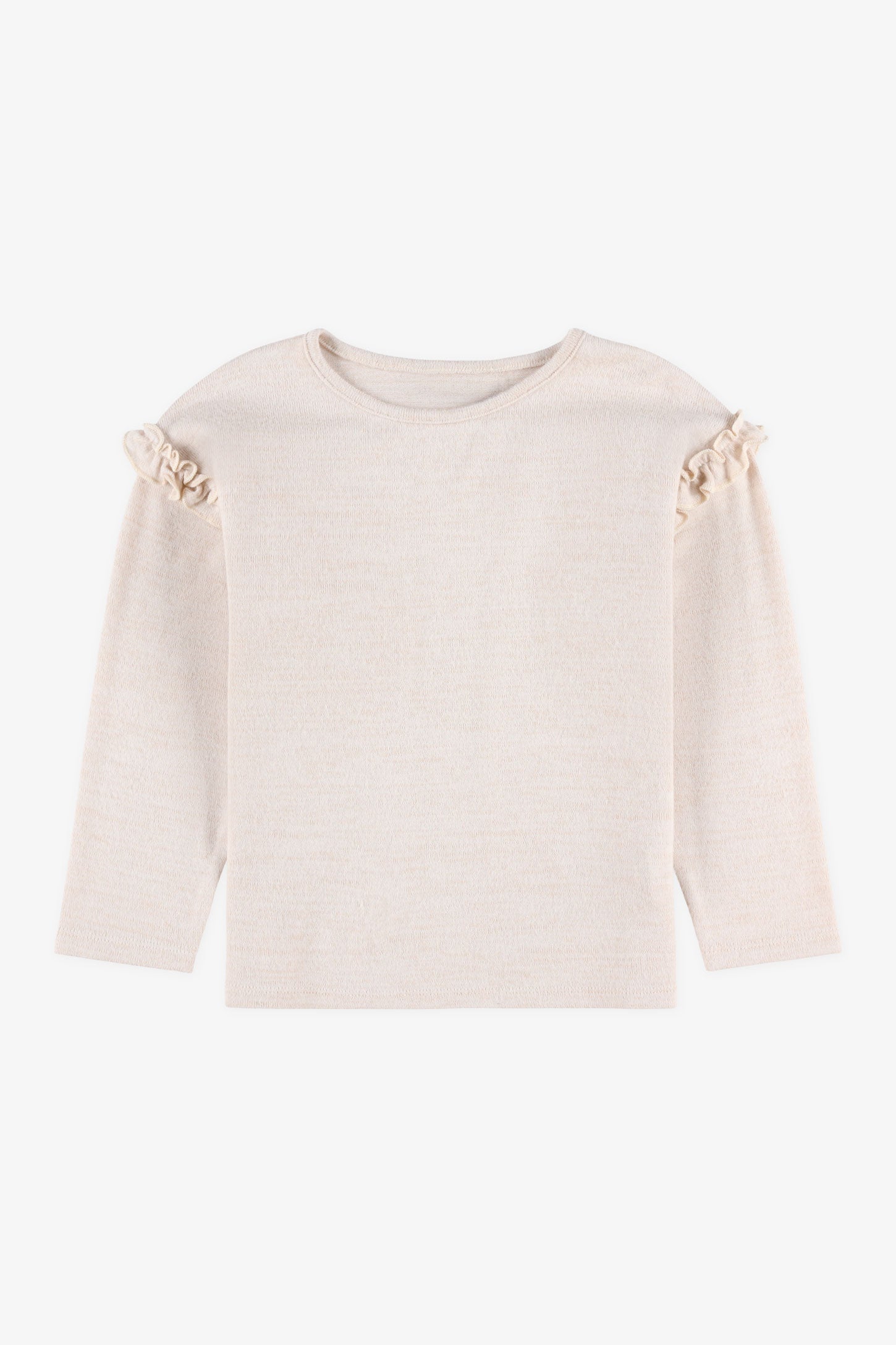 Chandail léger à manches longues – Bébé fille && OATMEAL