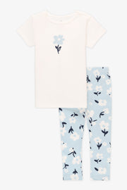 Ensemble 2 pièces t-shirt et legging - Bébé fille && BLANC