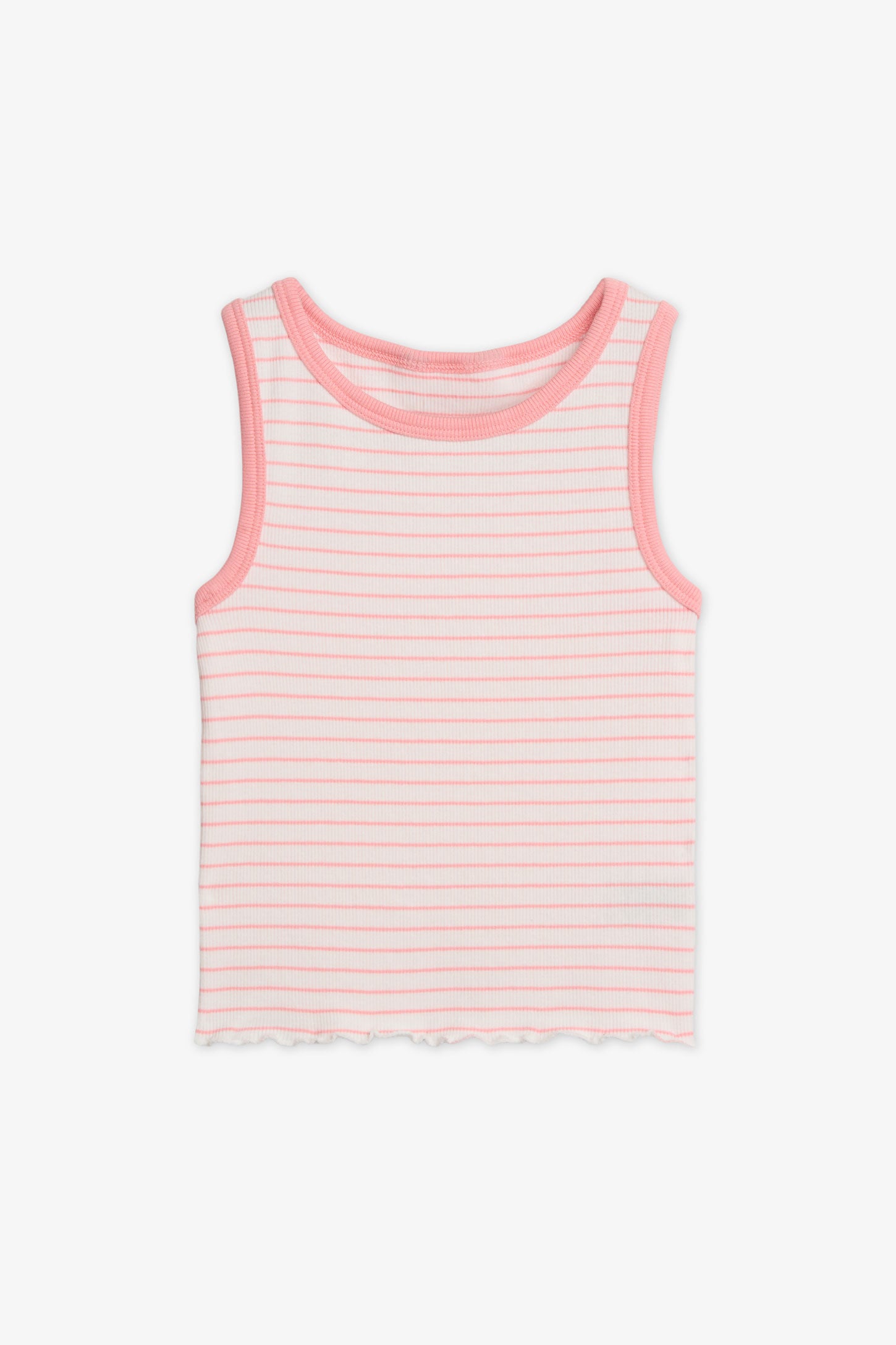 Camisole rayée frisée en stretch - Enfant fille && PECHE