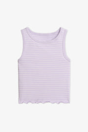 Camisole rayée frisée en stretch - Enfant fille && LILAS MULTI