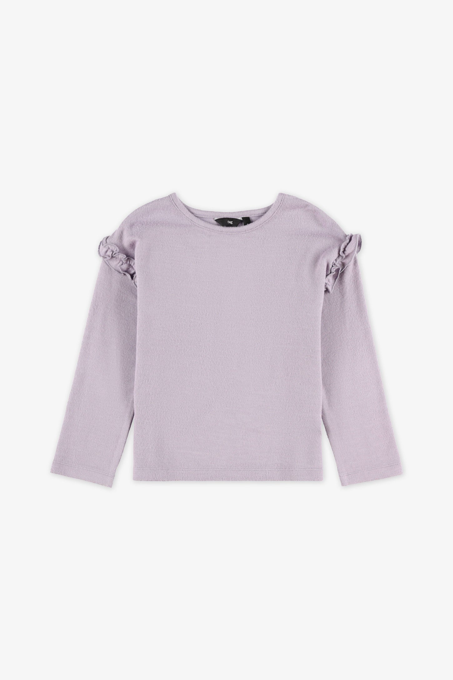 Chandail léger à manches longues frills - Enfant fille && LAVANDE