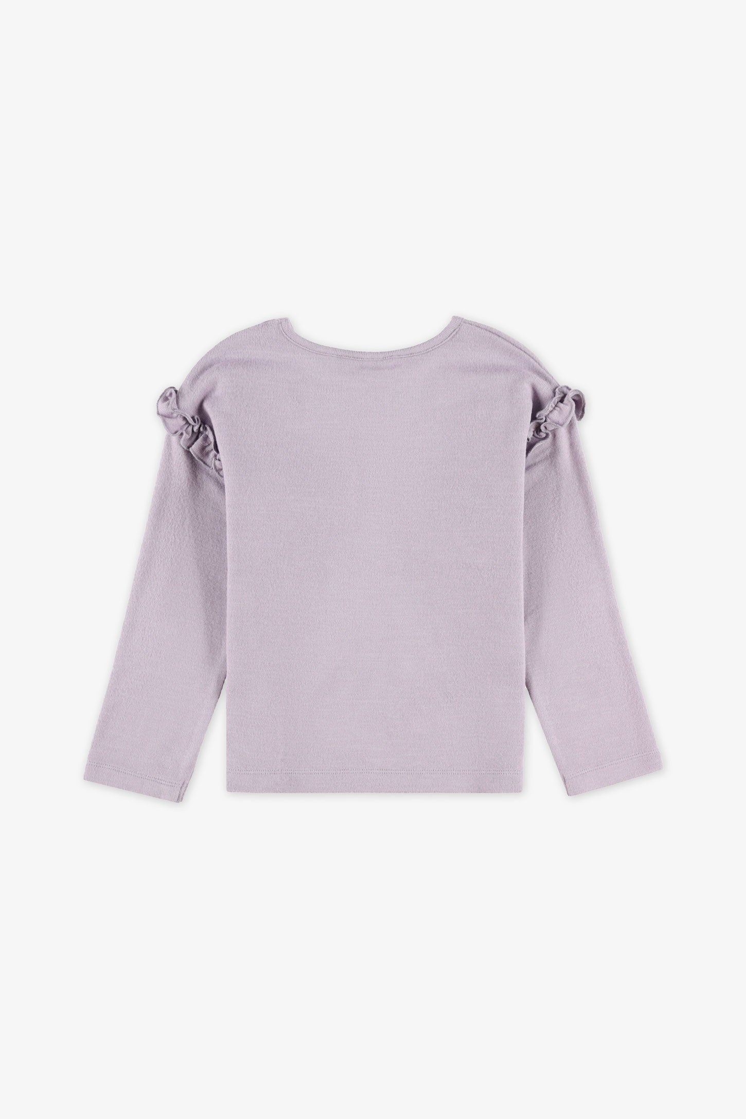 Chandail léger à manches longues frills - Enfant fille && LAVANDE