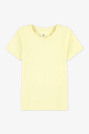 Chandail uni en jersey – Enfant fille && JAUNE