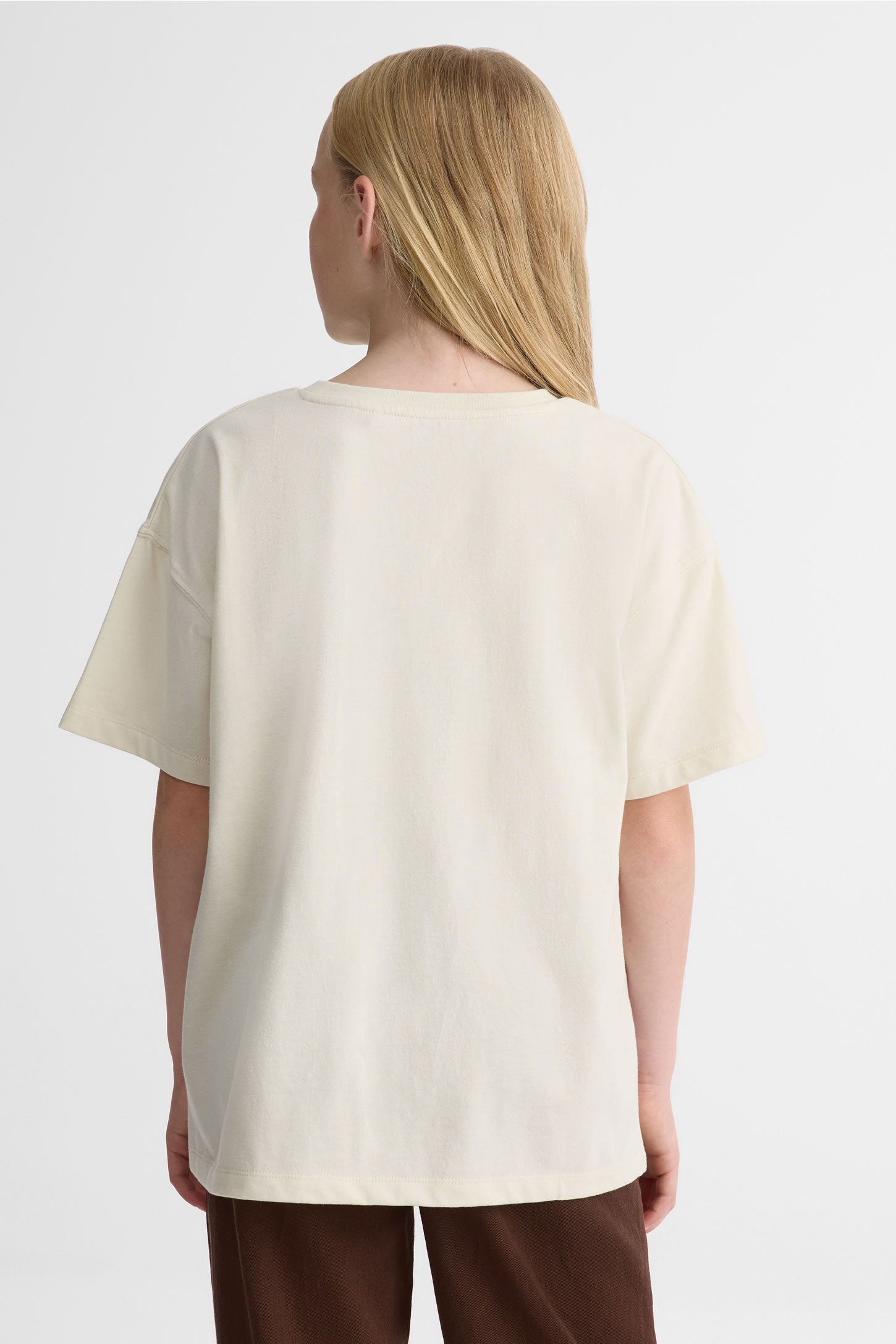 Chandail graphique oversize en jersey - Ado fille && BEIGE