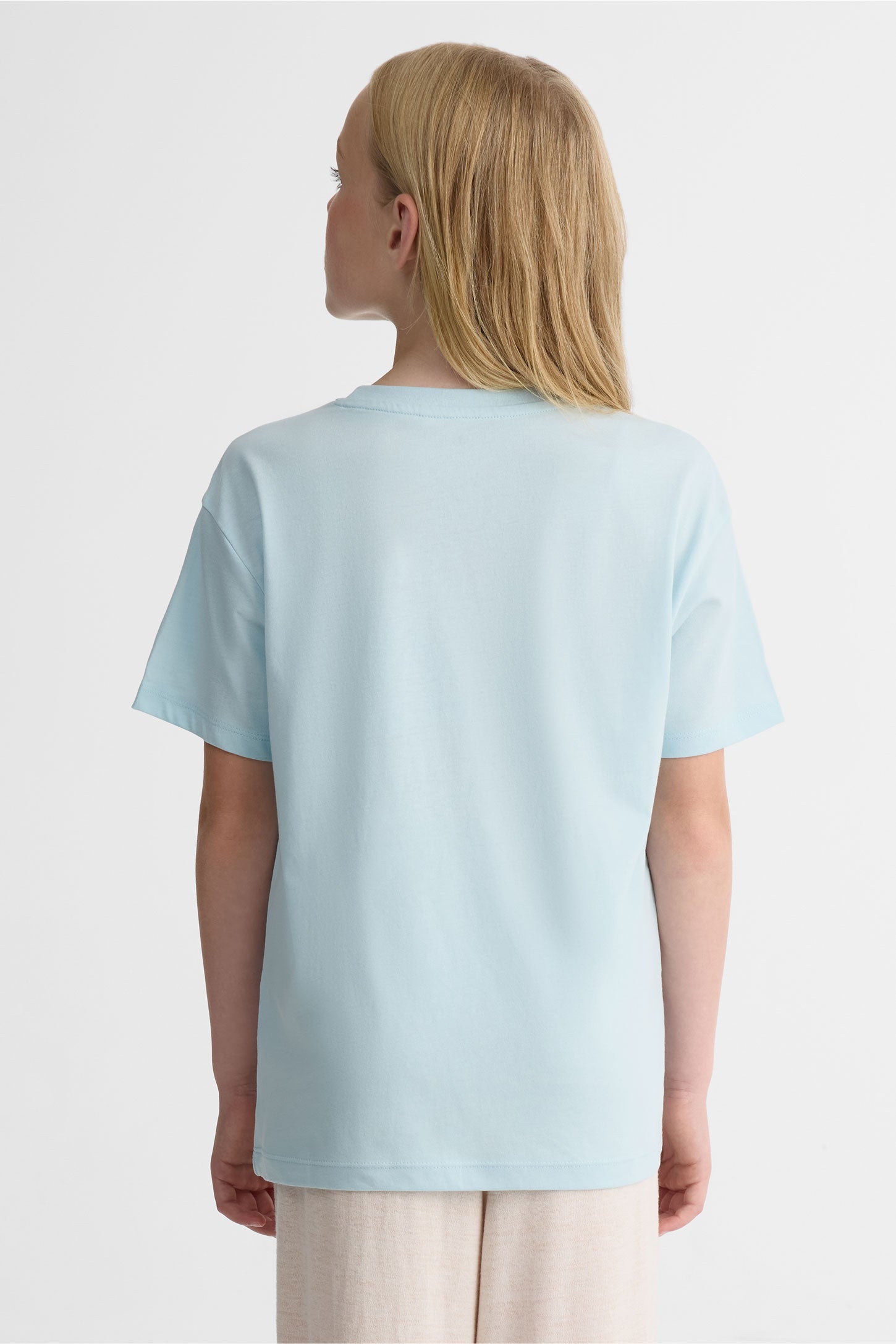Chandail ample en jersey, manches courtes - Ado fille && BLEU