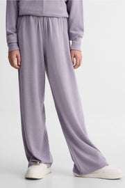 Pantalon jambes larges en jersey stretch - Ado fille && LAVANDE