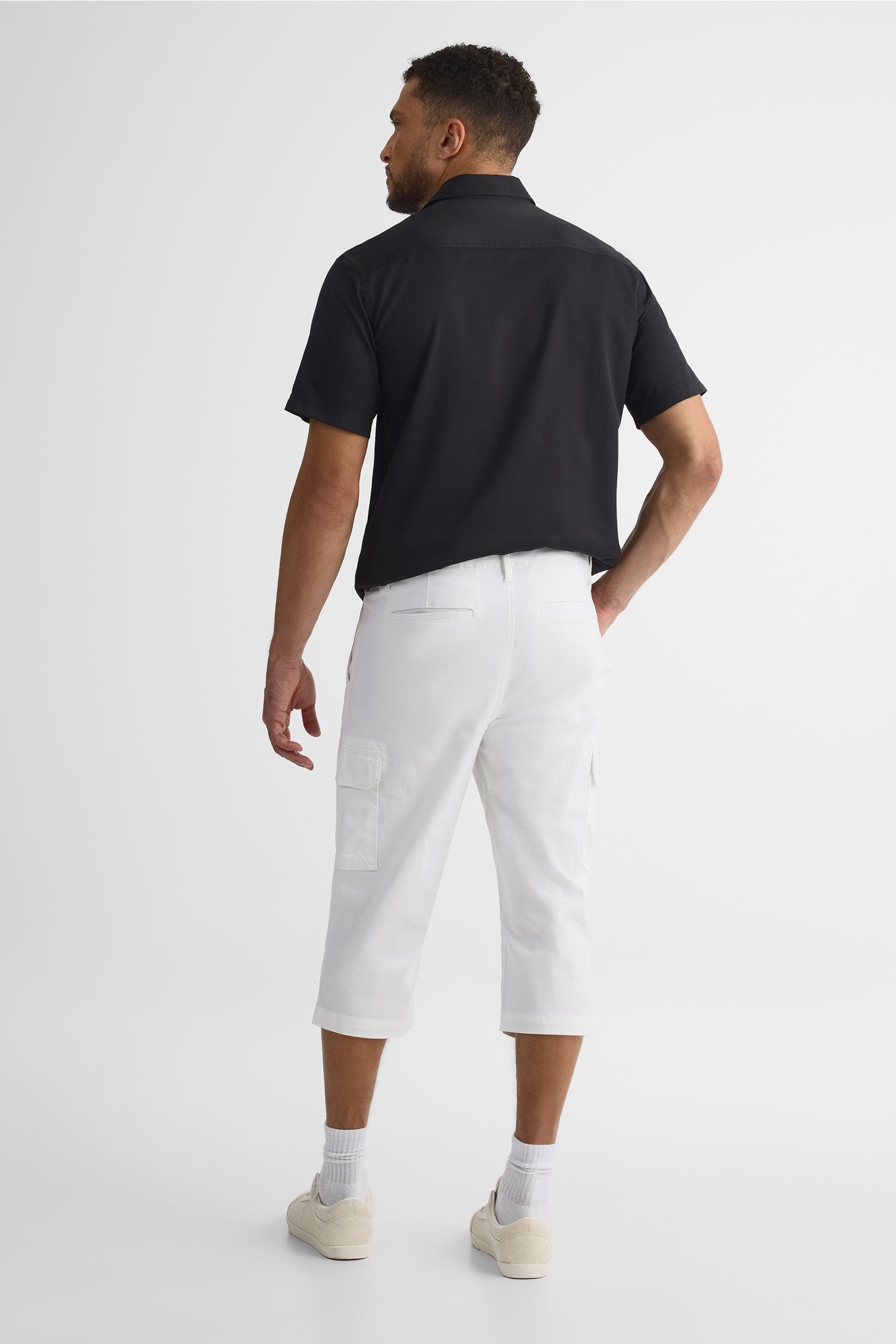 Pantalon cargo capri stretch – Homme && BLANC