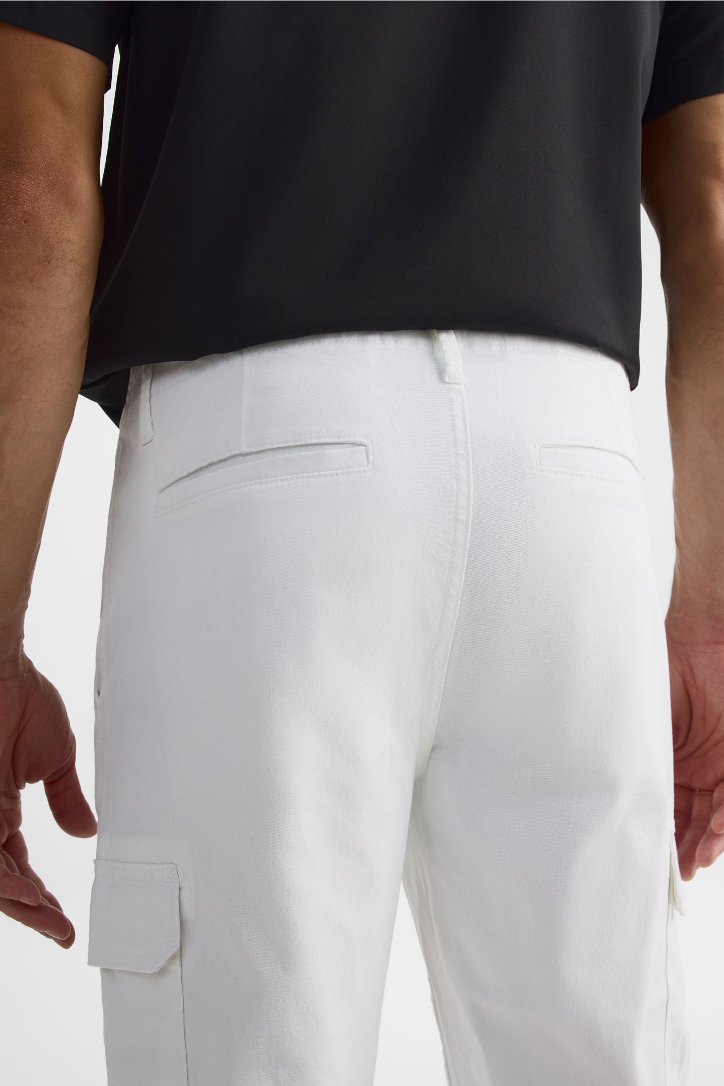 Pantalon cargo capri stretch – Homme && BLANC