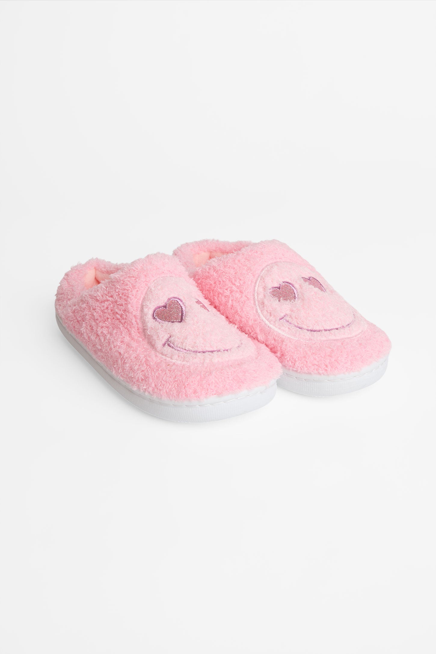 Pantoufle bouclée Smiley – Ado fille && ASSORTIES