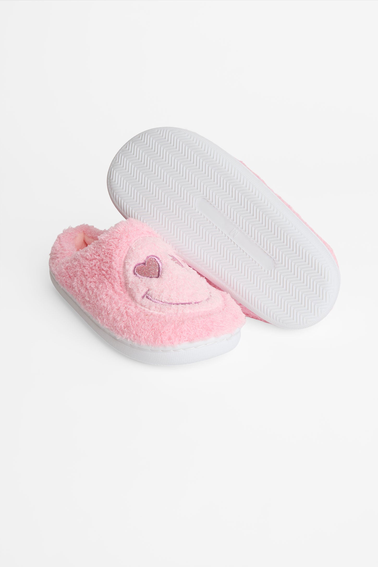 Pantoufle bouclée Smiley – Ado fille && ASSORTIES