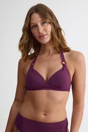 Haut de maillot licou, protection UV 50 - Femme && PRUNE