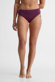 Culotte maillot semi taille haute – Femme && PRUNE