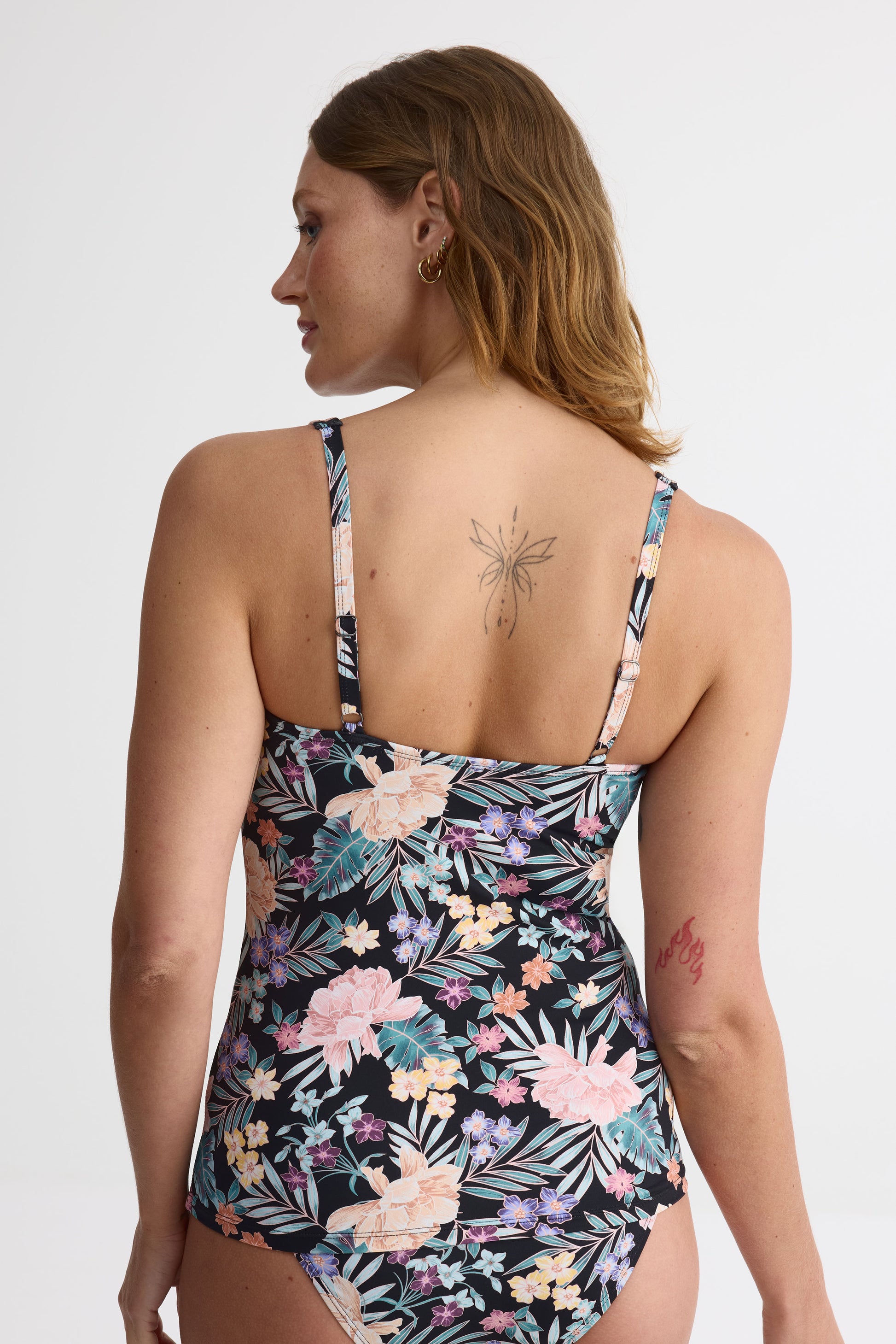 Haut de maillot tankini avec coussinets - Femme && NOIR/MULTI