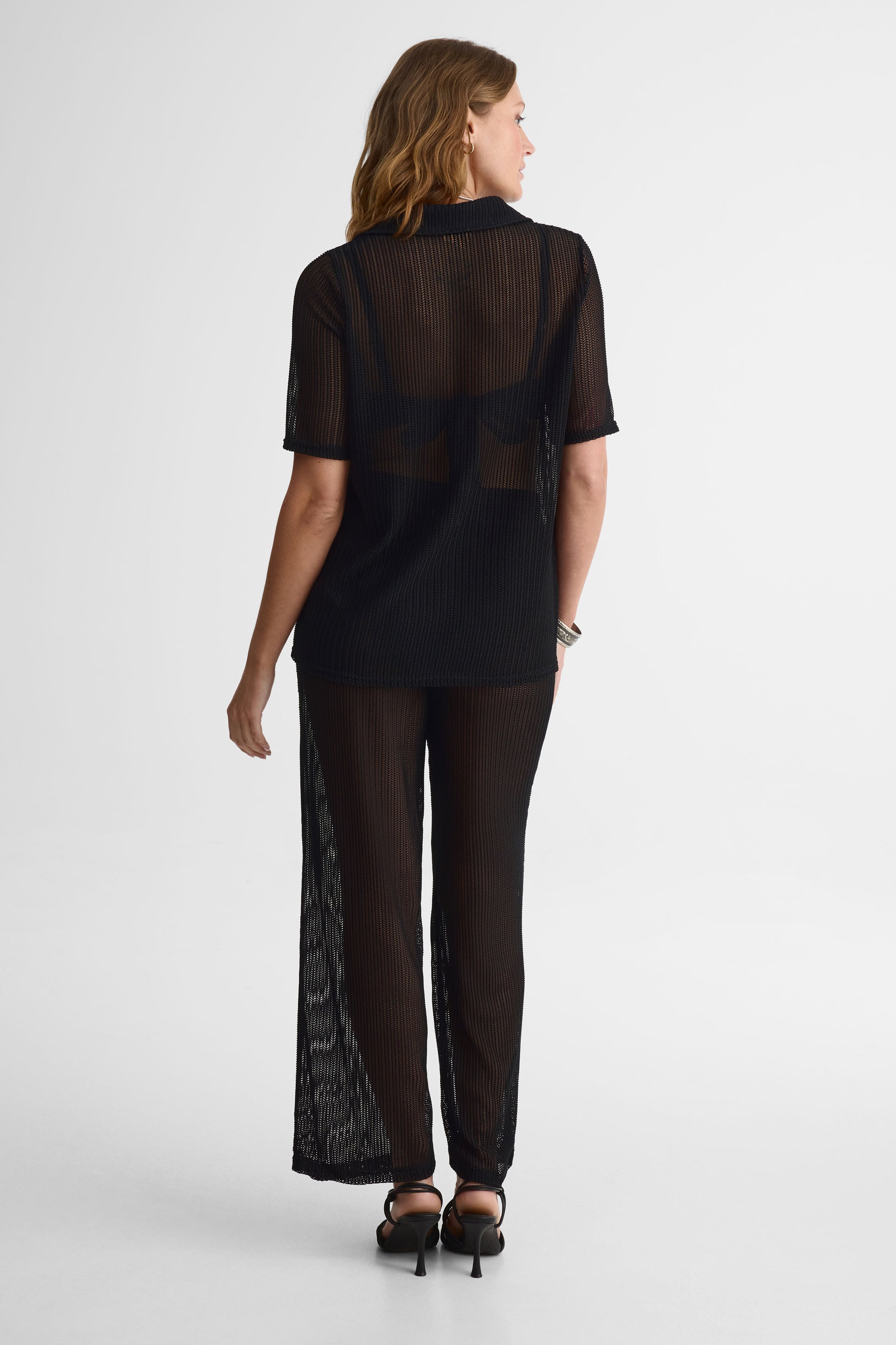 Par-dessus M/courtes avec boutons - Femme && NOIR