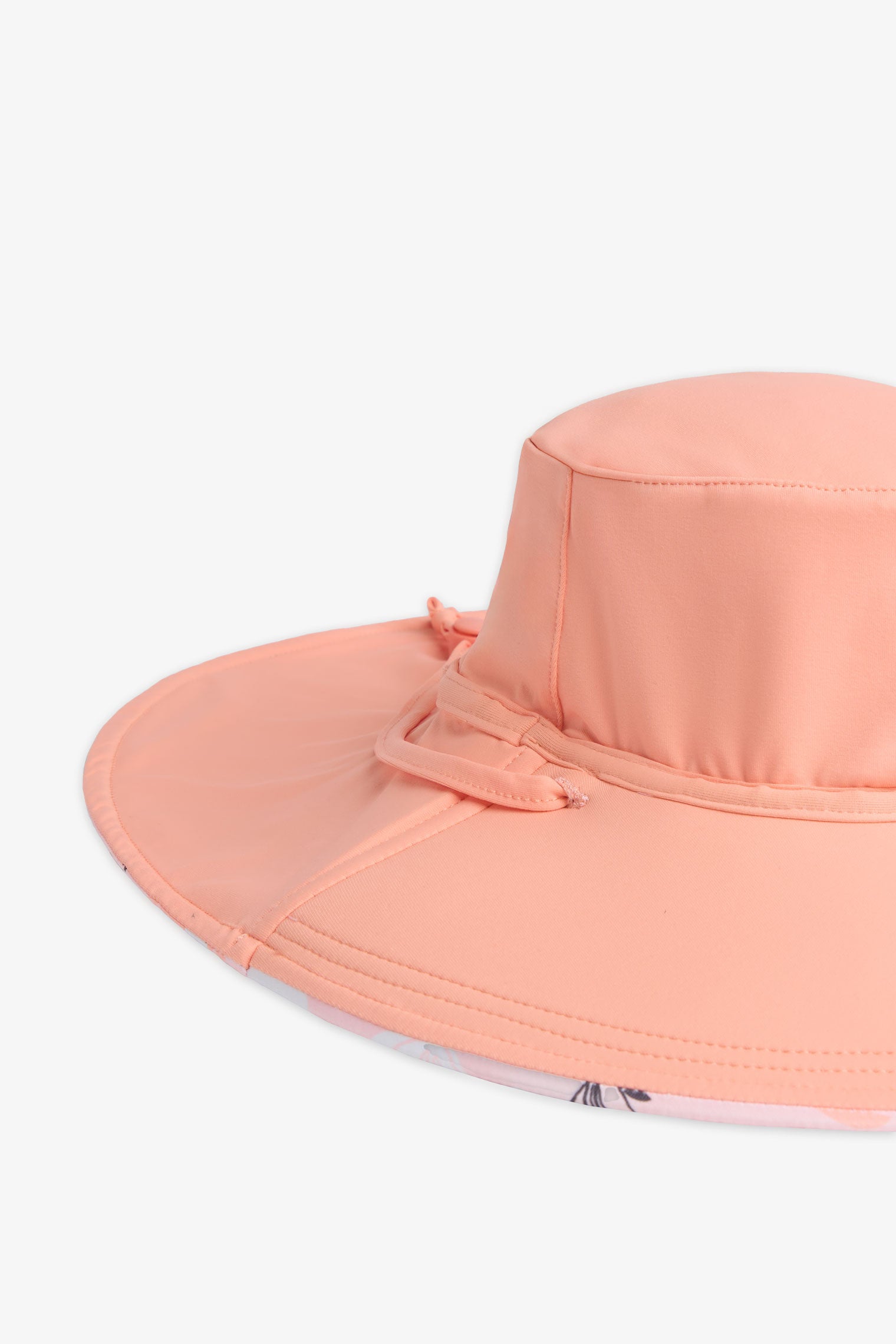 Chapeau de plage réversible – Bébé fille && ROSE MULTI