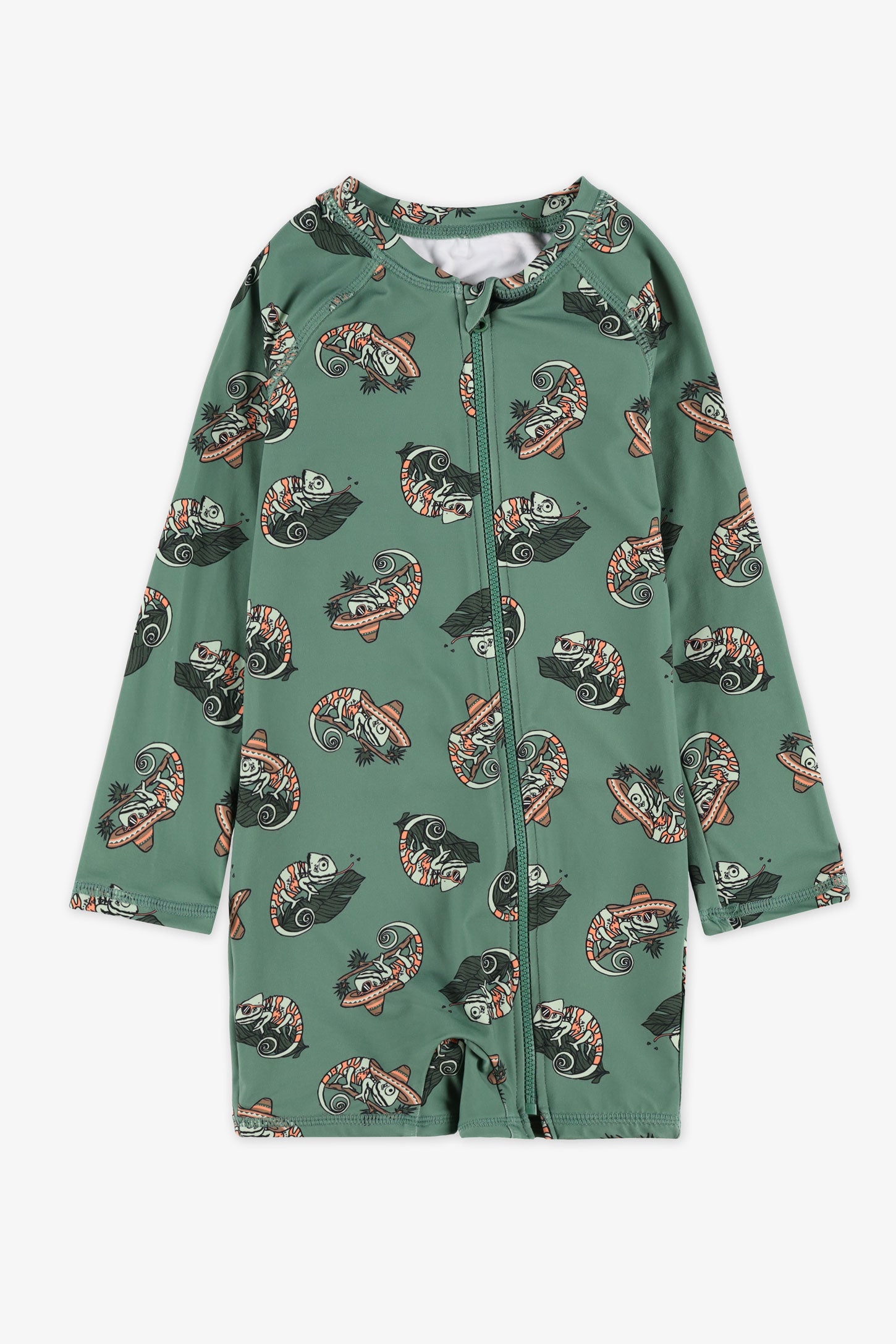 Combinaison Rashguard manches longues - Bébé garçon && VERT/MULTI