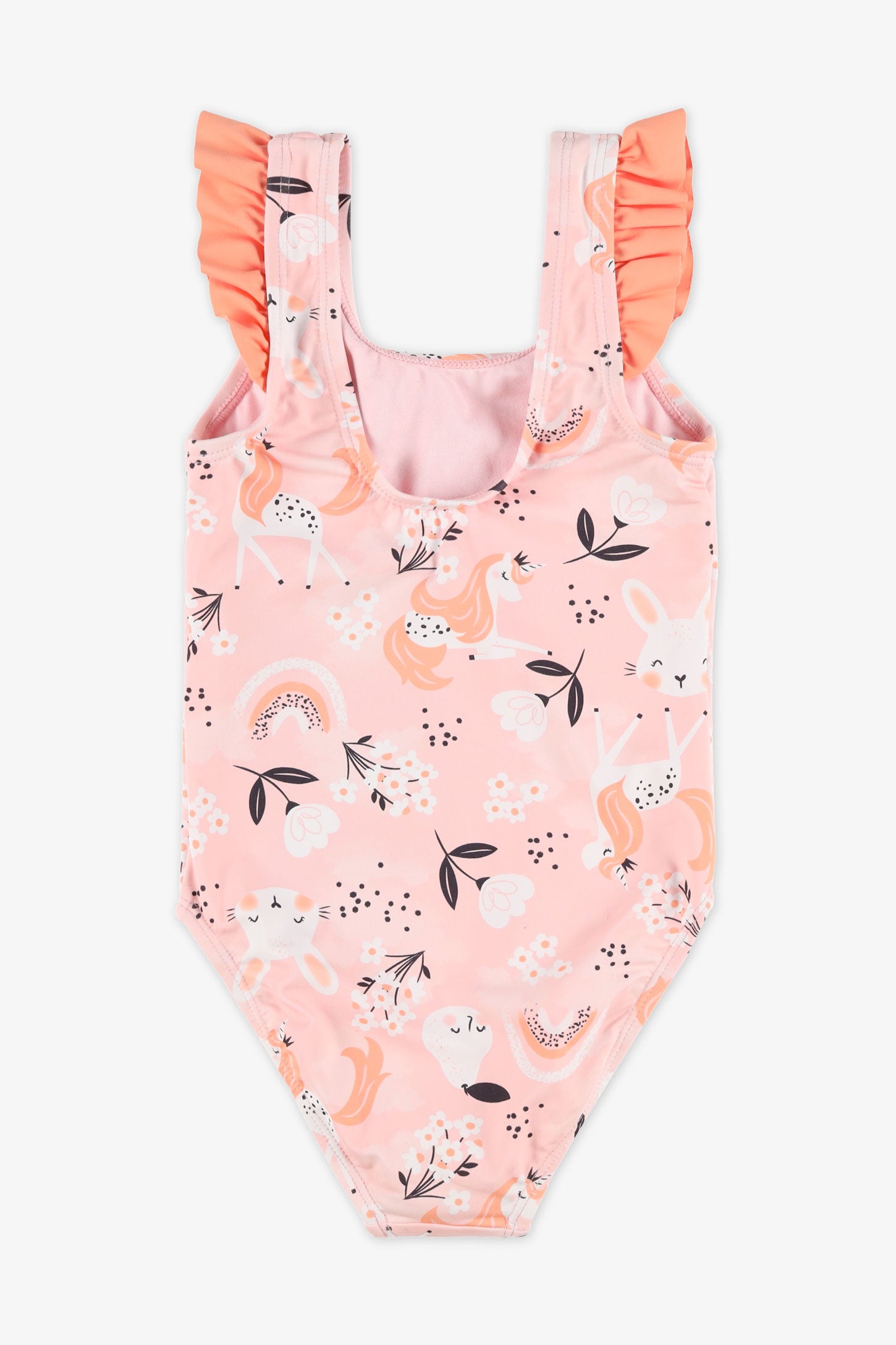 Maillot de bain 1 pièce frills - Enfant fille && ROSE MULTI