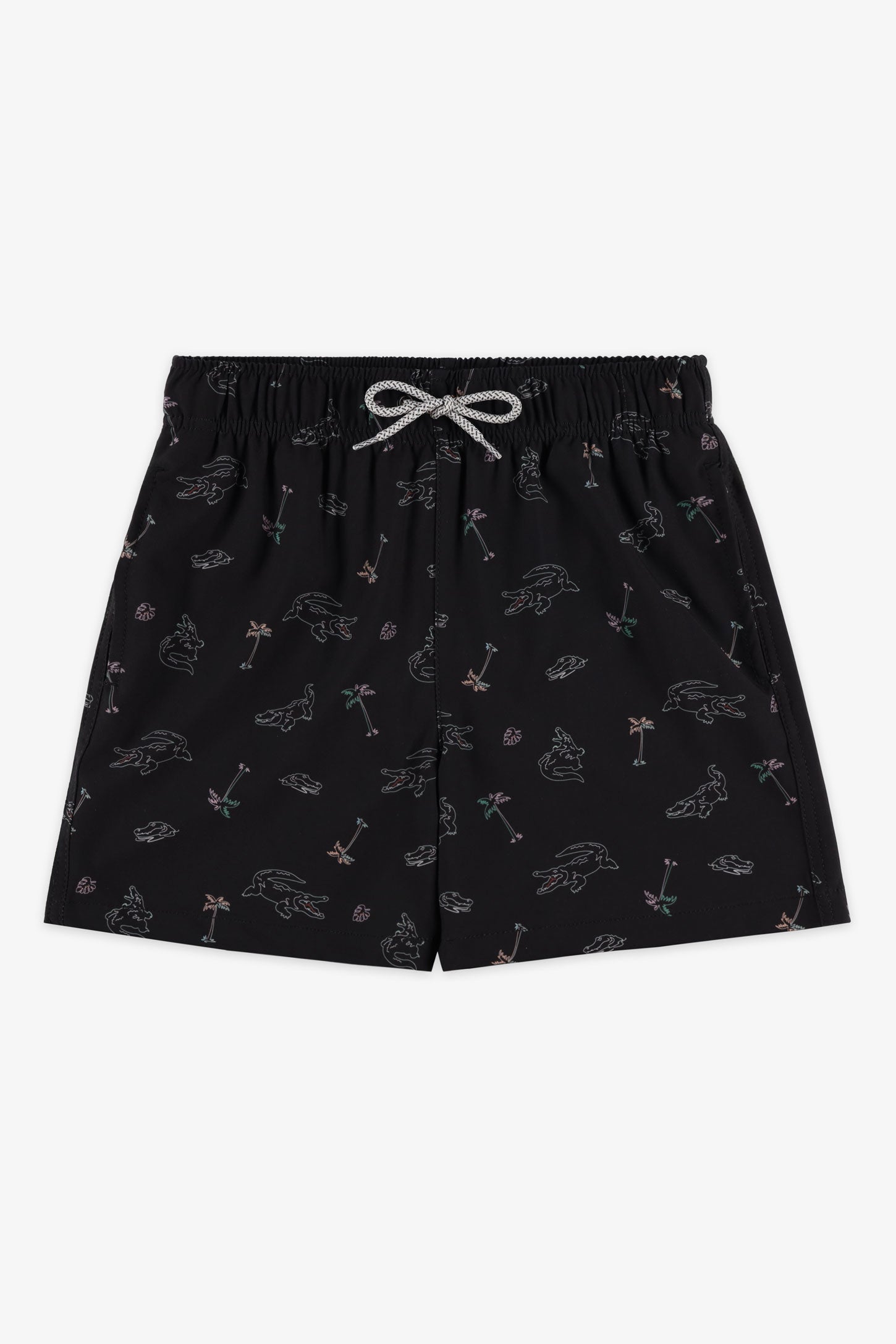 Maillot de bain short élastique – Ado garçon && NOIR/MULTI